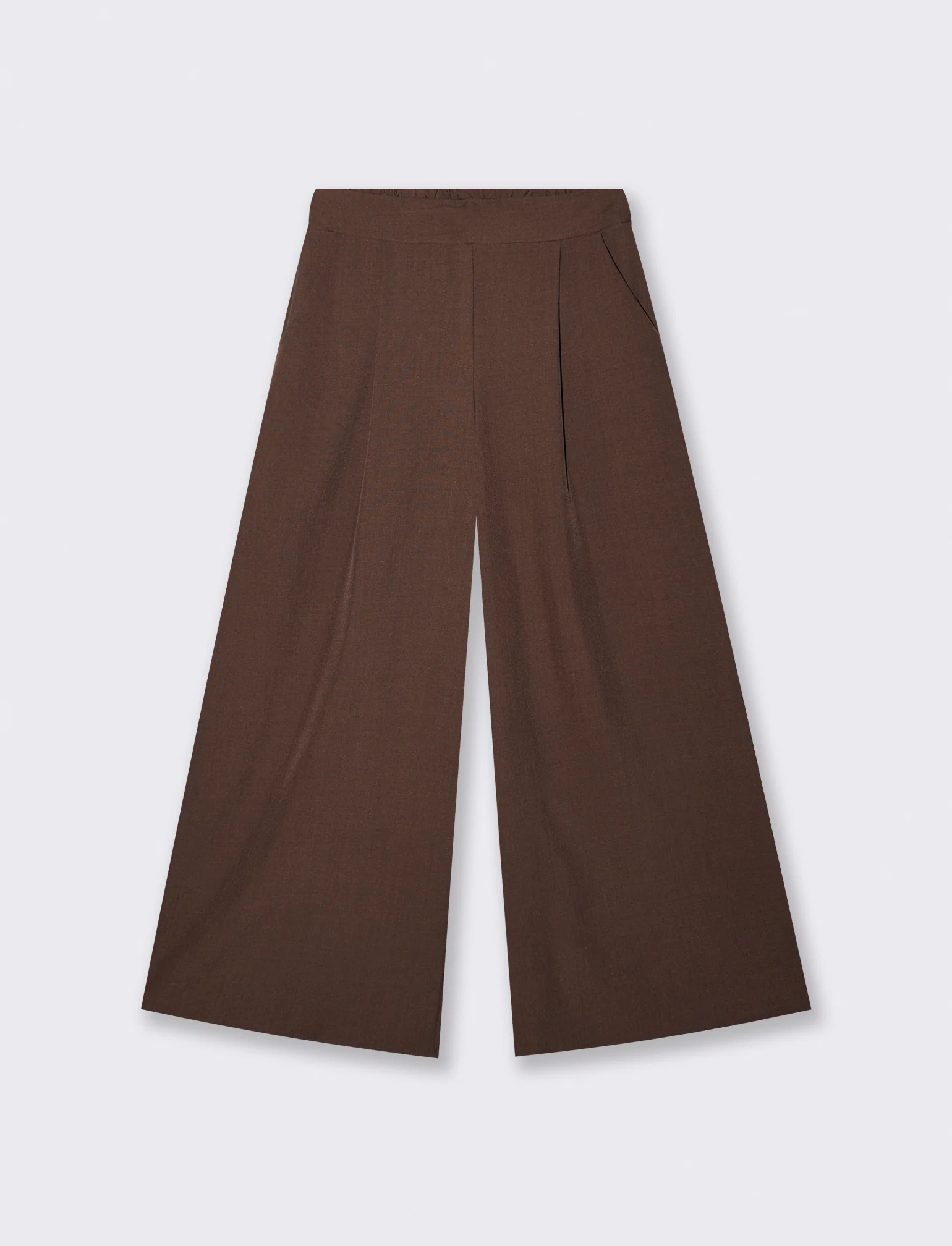 Pantalone over con pieghe ed elastico - Moro