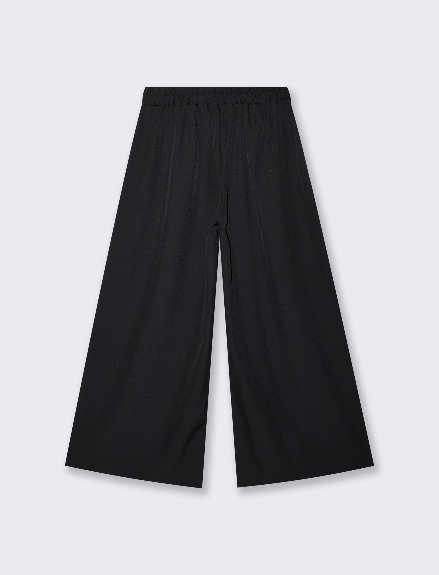 Pantalone over con pieghe ed elastico - Nero - Image 2