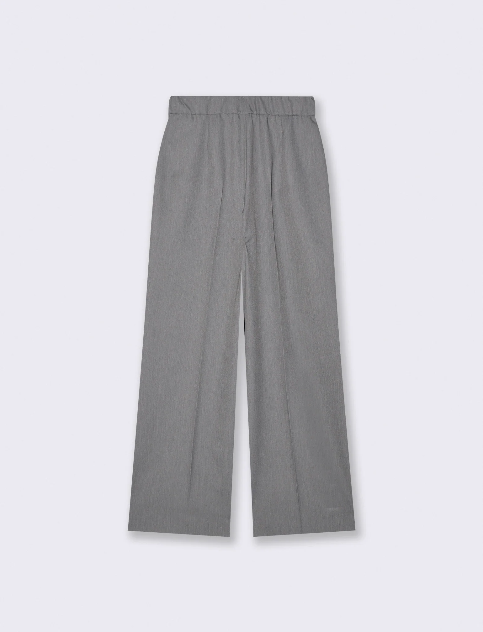 Pantalone Palazzo con Chiusura Doppio Bottone - Grigio chiaro - Image 2