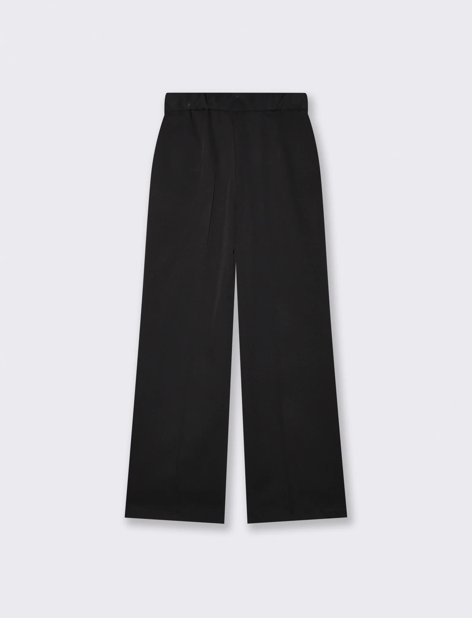 Pantalone Palazzo con Chiusura Doppio Bottone - Nero - Image 2