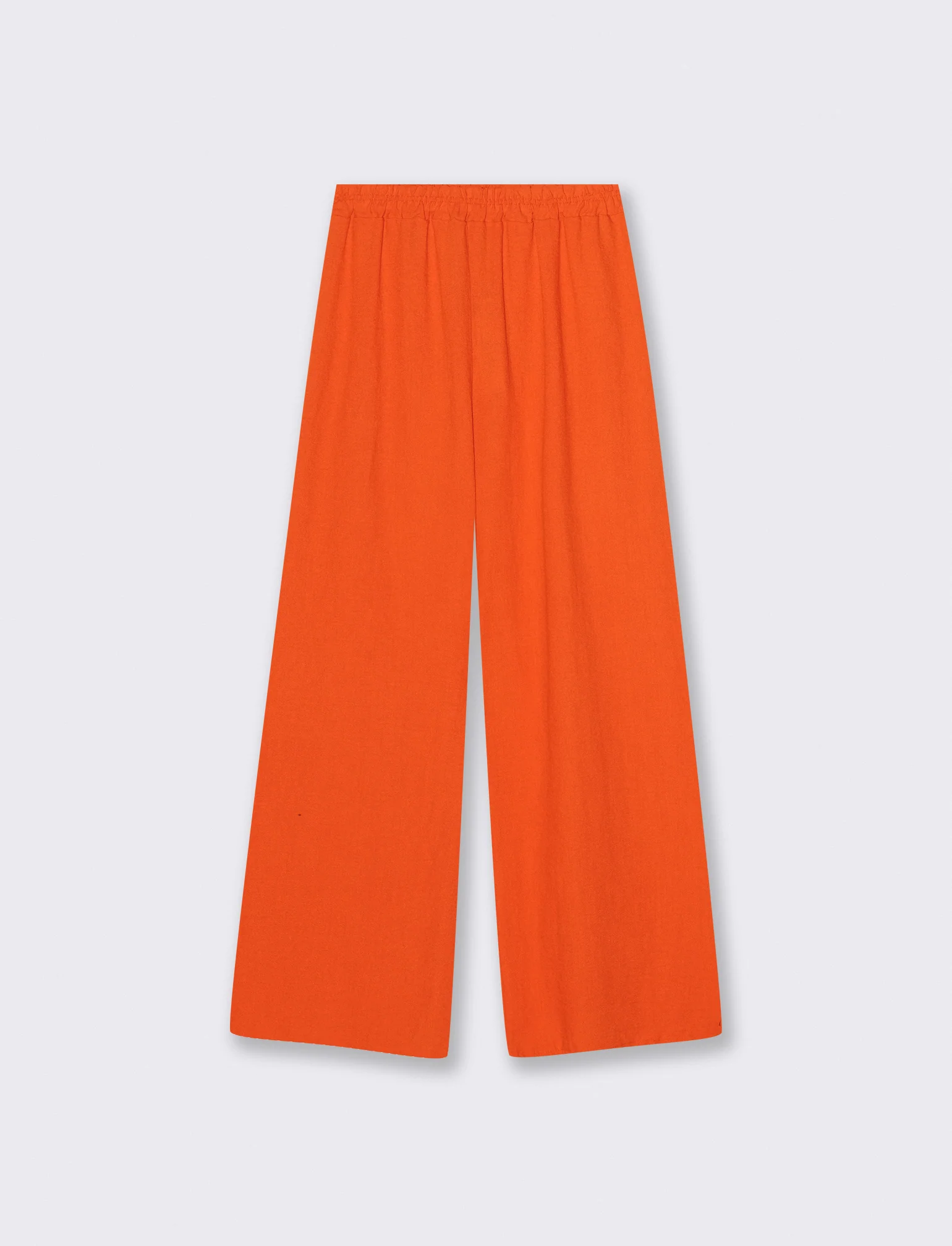 Pantalone palazzo con elastico - Arancio