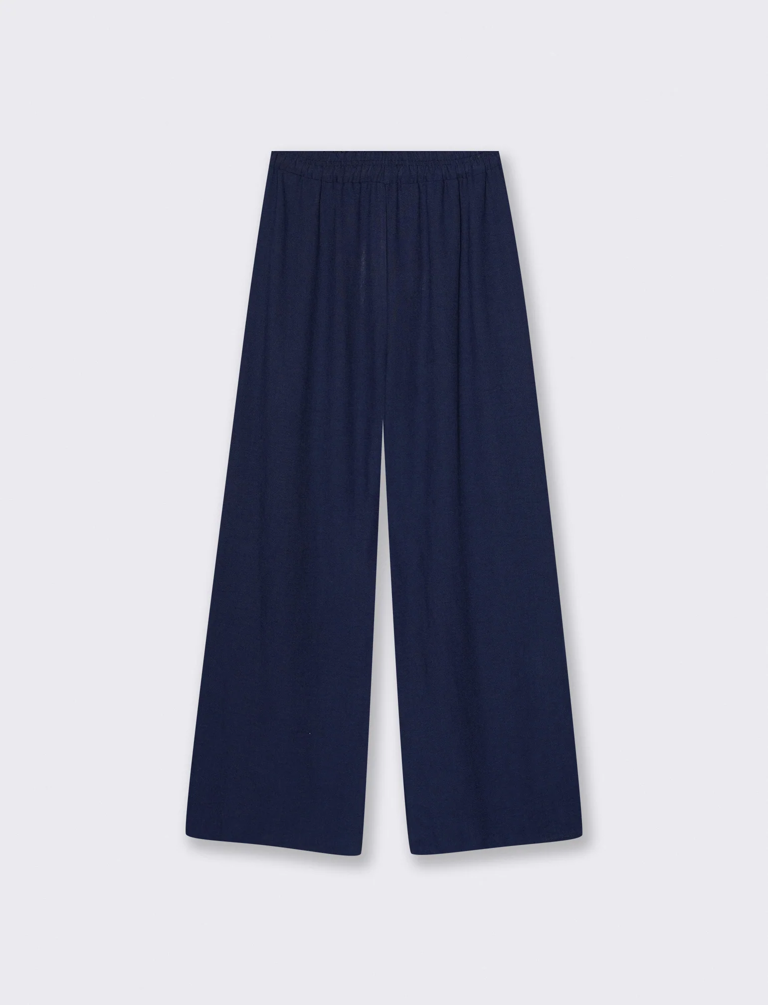 Pantalone palazzo con elastico - Blu