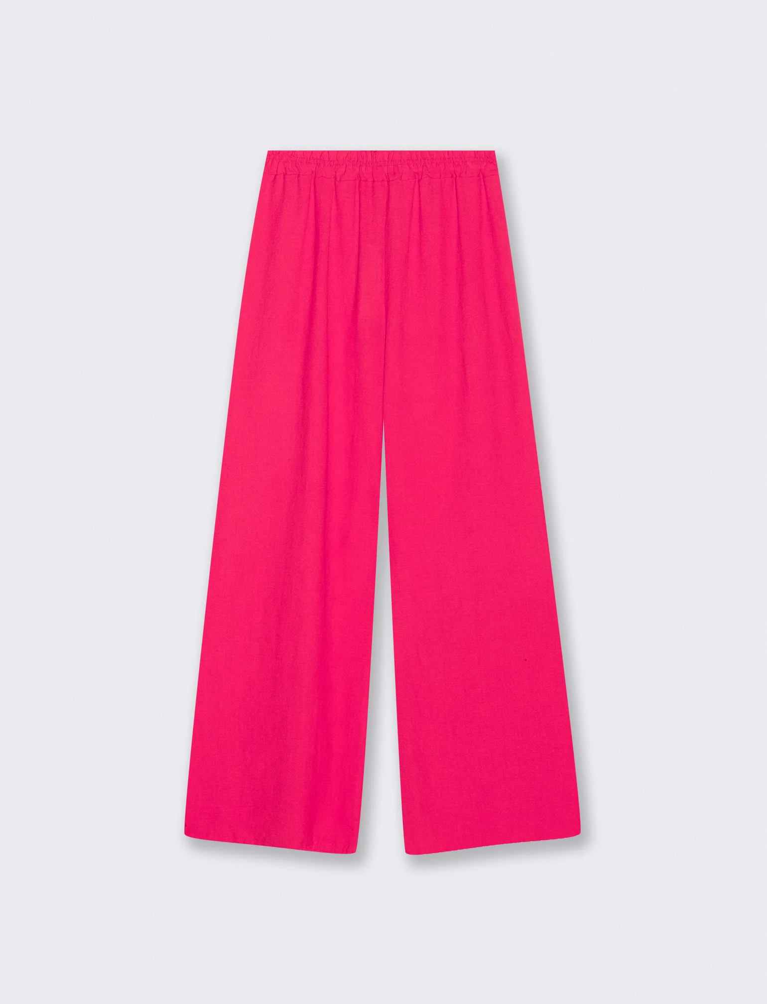 Pantalone palazzo con elastico - Fuxia - Image 2