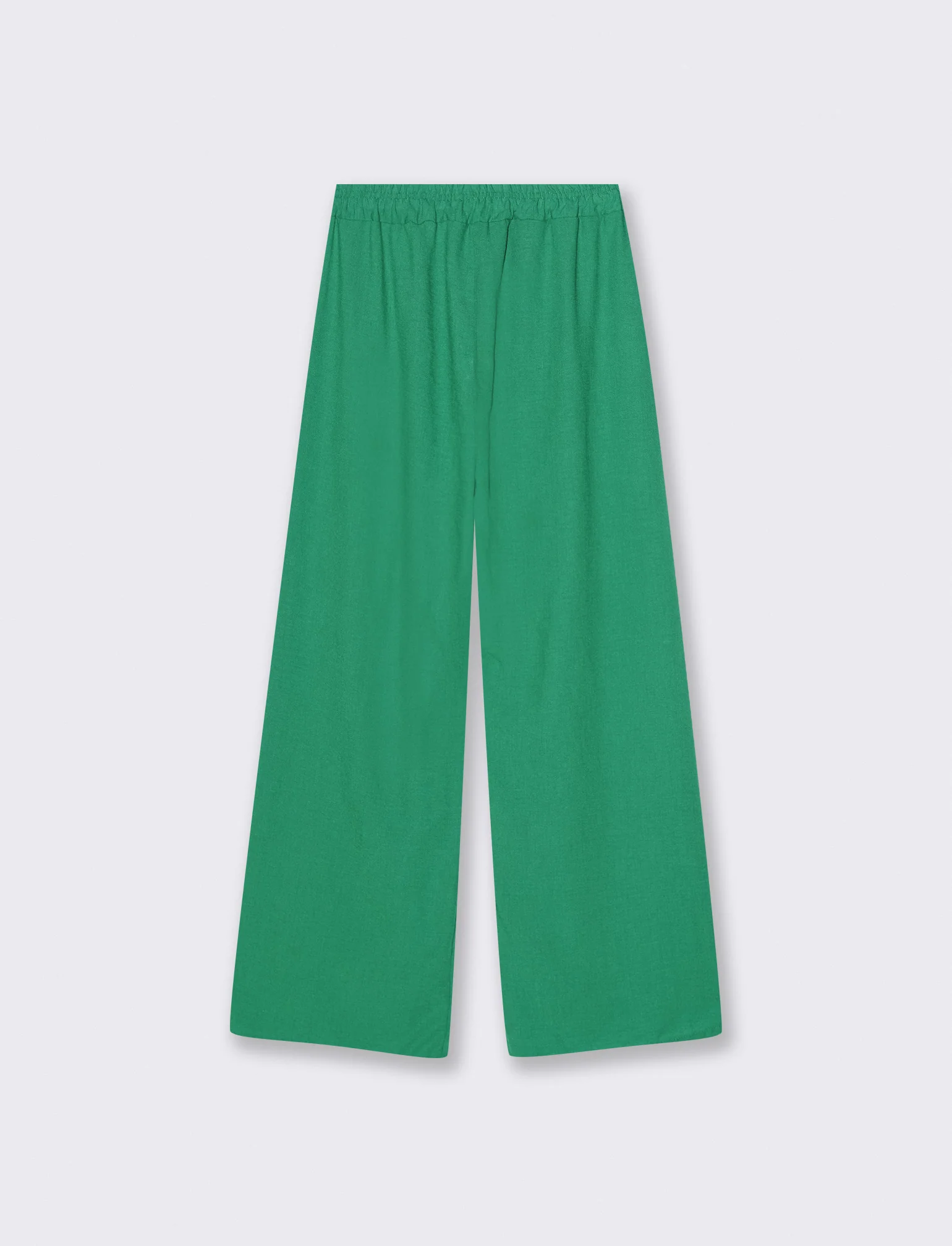 Pantalone palazzo con elastico - Verde