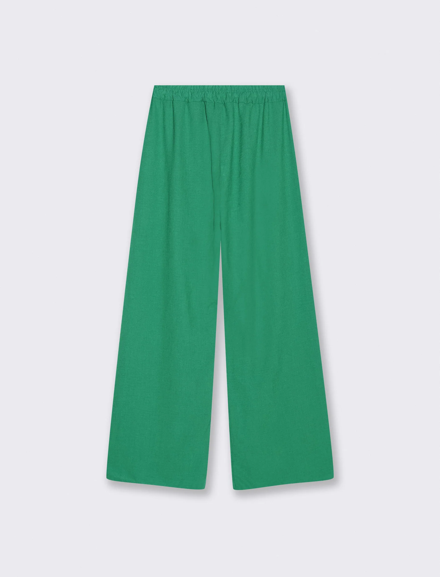 Pantalone palazzo con elastico - Verde - Image 2