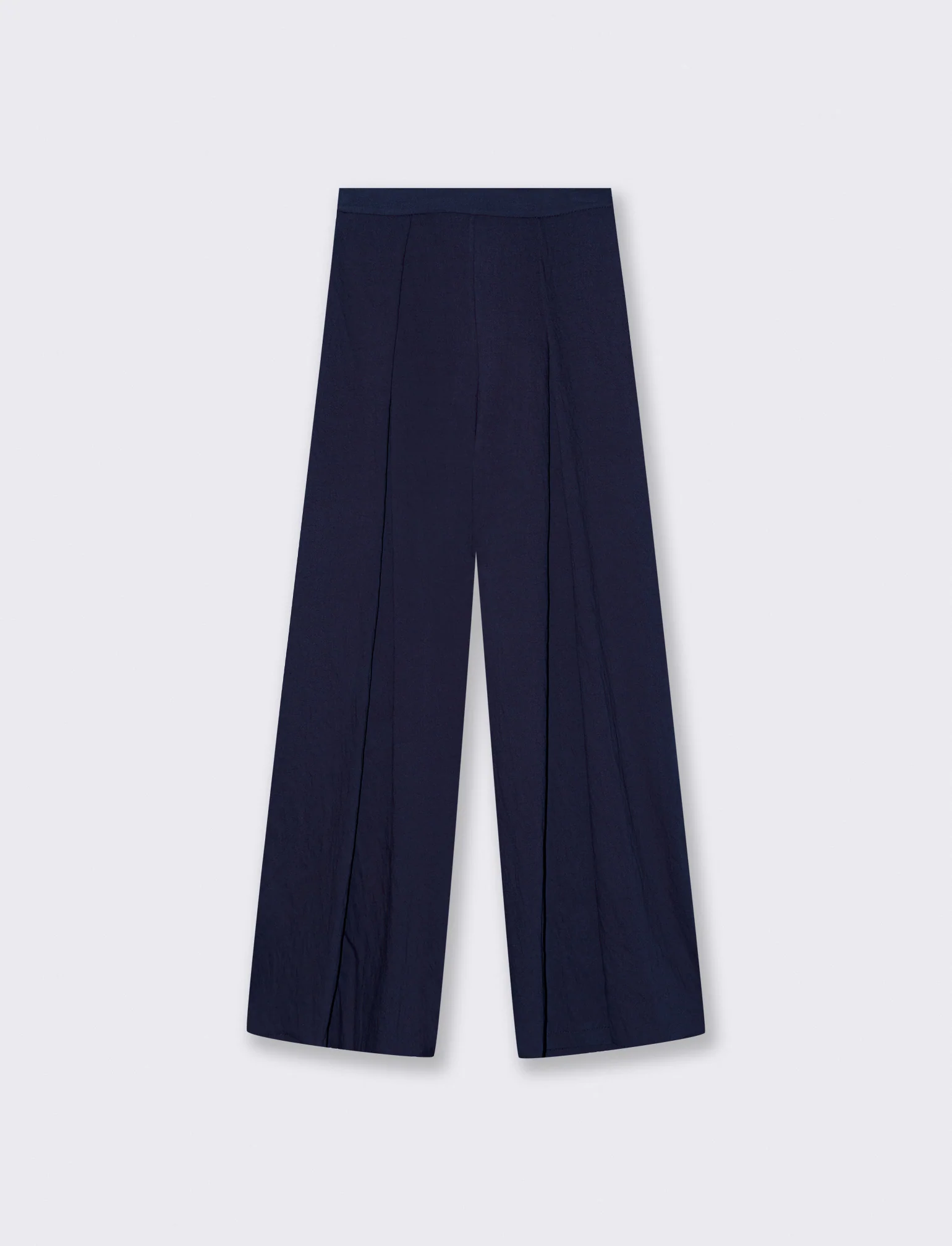 Pantalone palazzo con pences - Blu