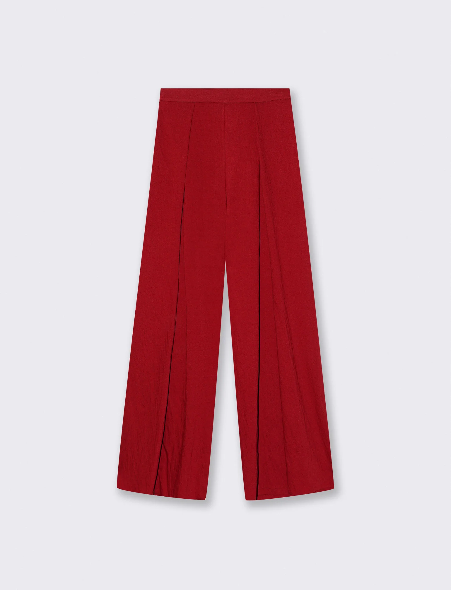 Pantalone palazzo con pences - Rosso
