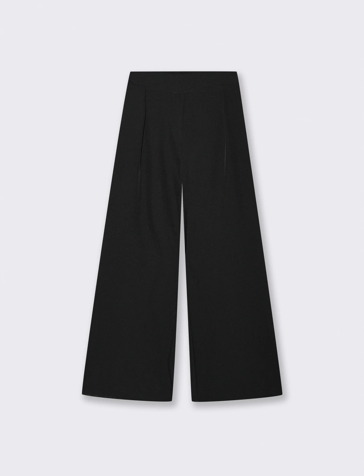 Pantalone palazzo con pinces - Nero - Image 2