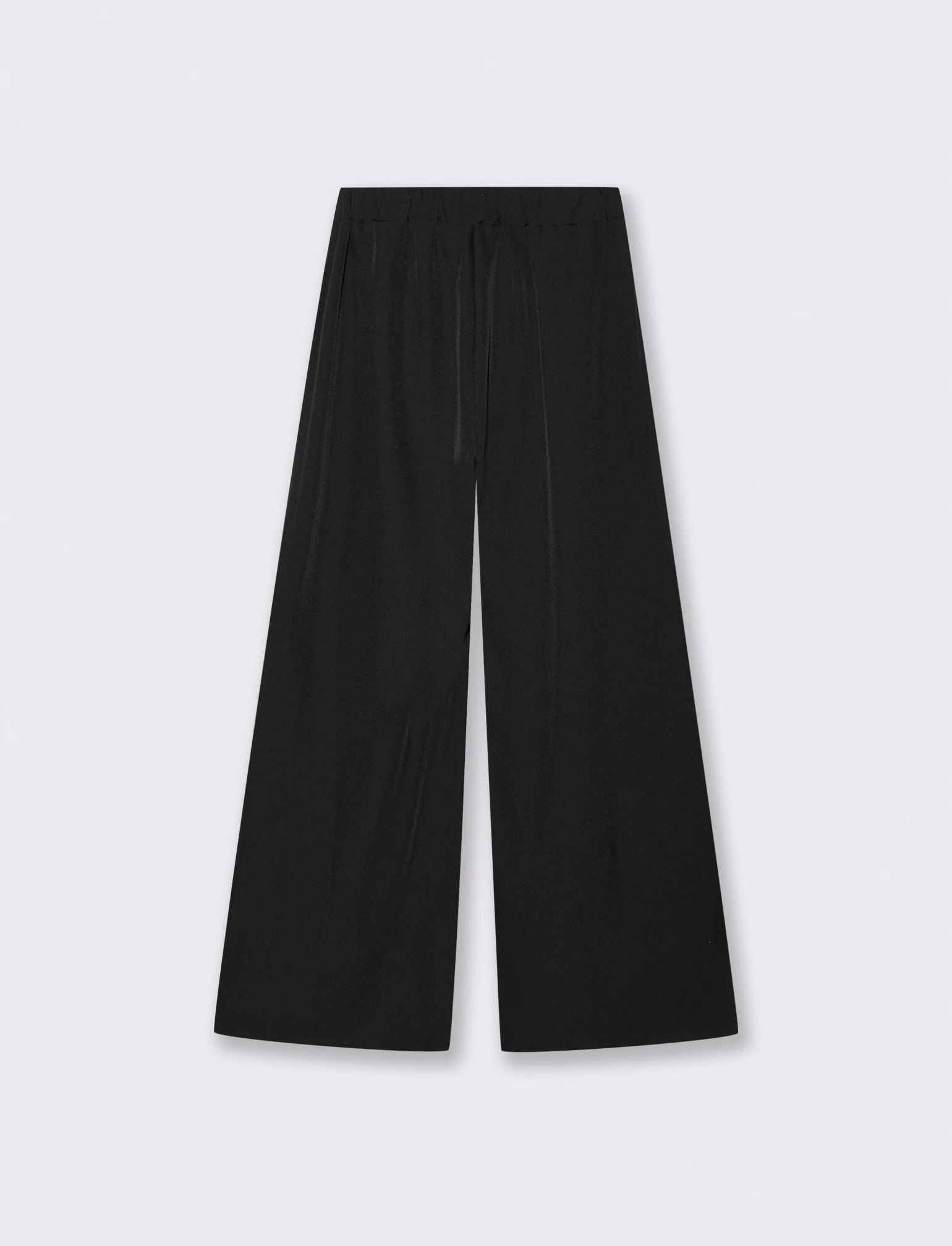 Pantalone palazzo con pinces - Nero - Image 3