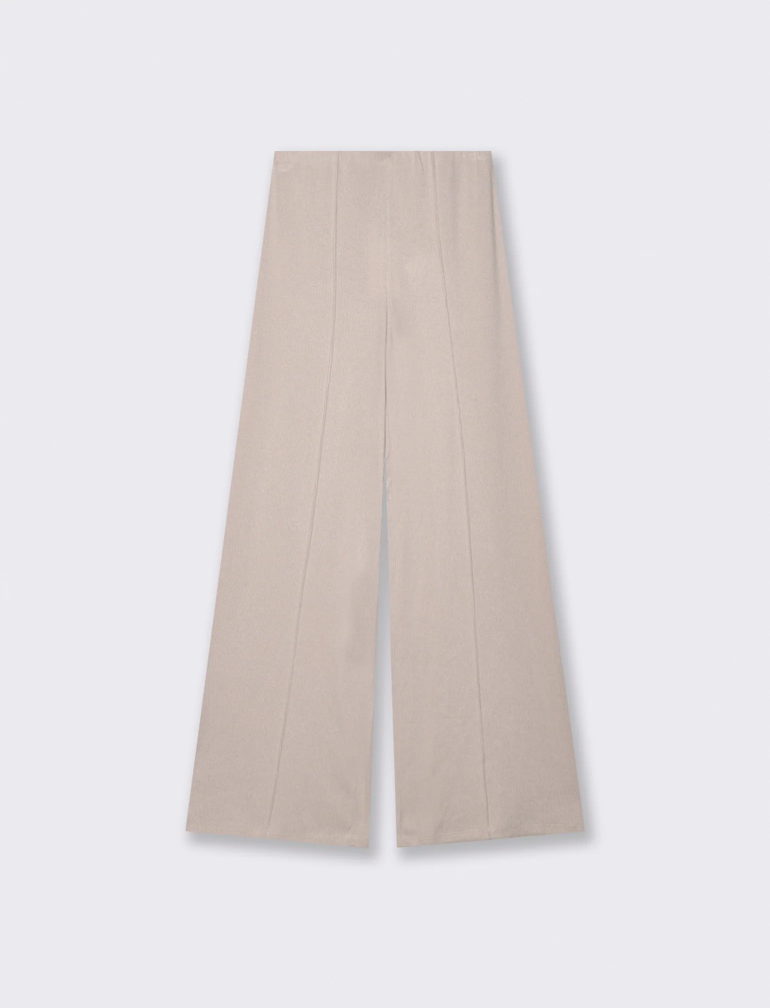 Pantalone palazzo in maglia - Bianco panna - Image 2