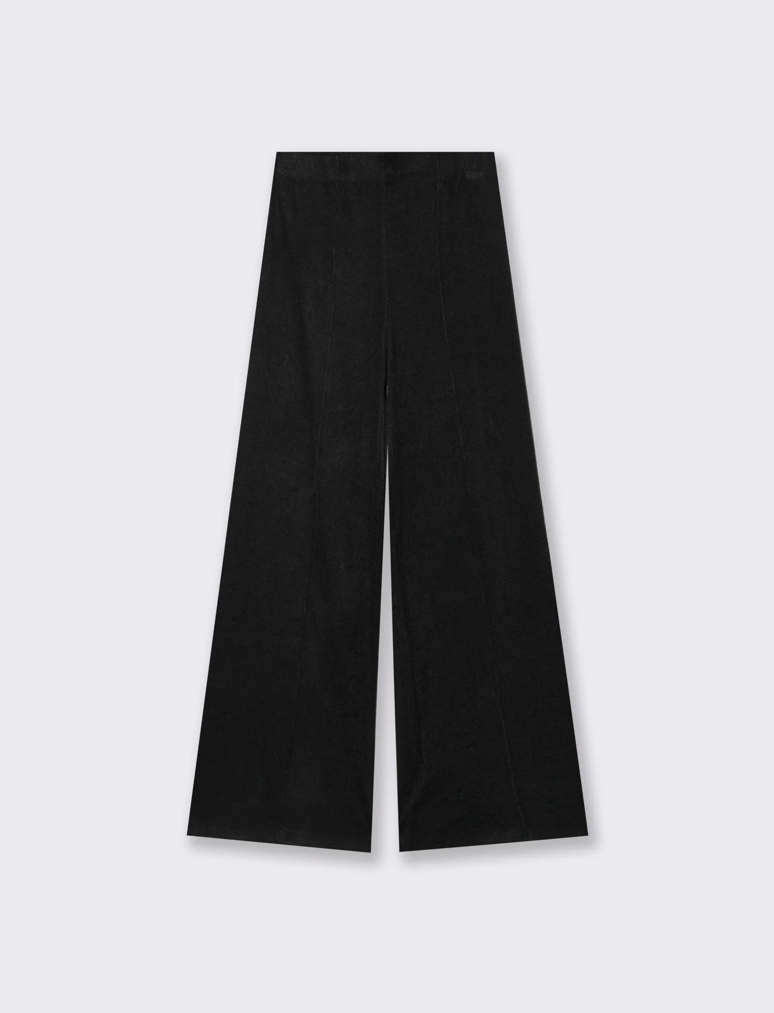 Pantalone palazzo in maglia - Nero - Image 2