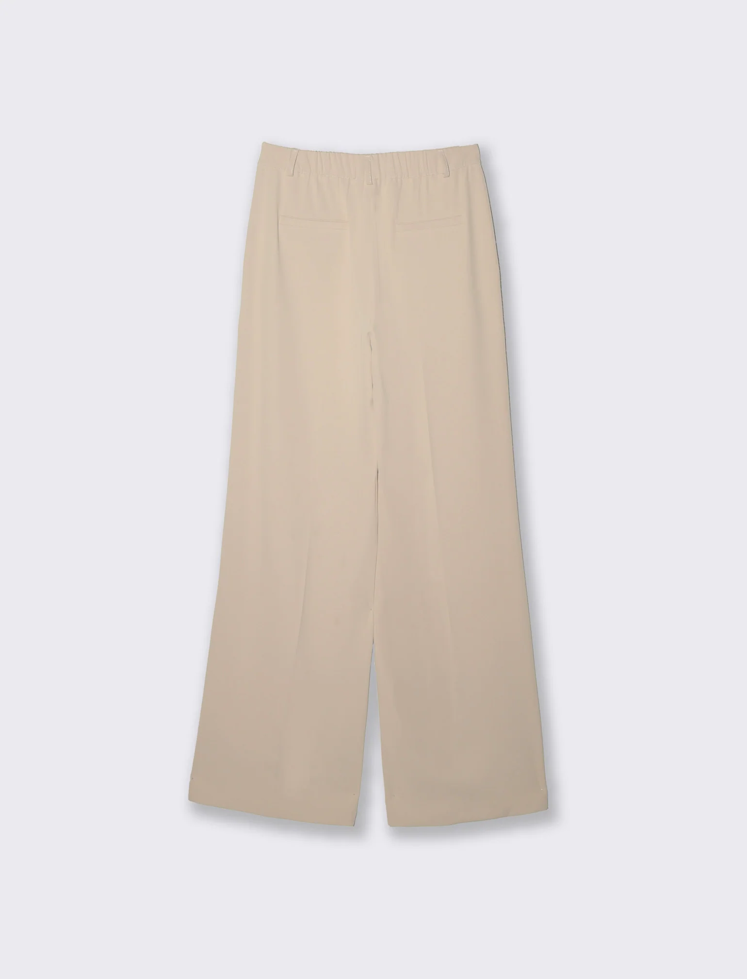 Pantalone palazzo in tessuto fluido - Beige - Image 5