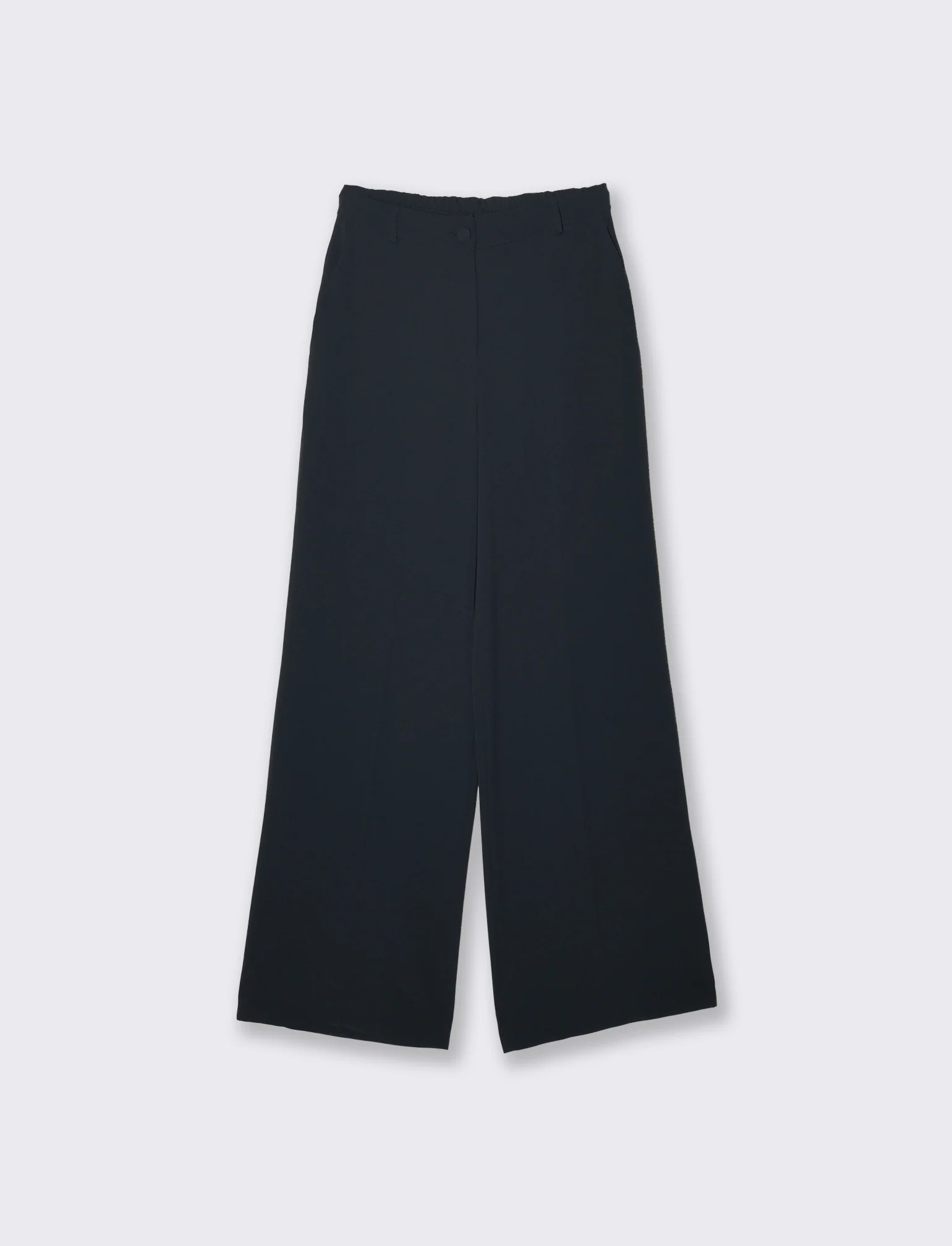 Pantalone palazzo in tessuto fluido - Blu - Image 4