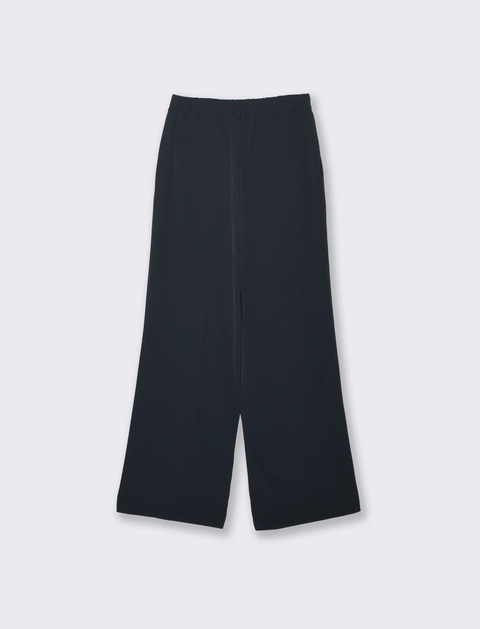 Pantalone palazzo in tessuto fluido - Blu - Image 5