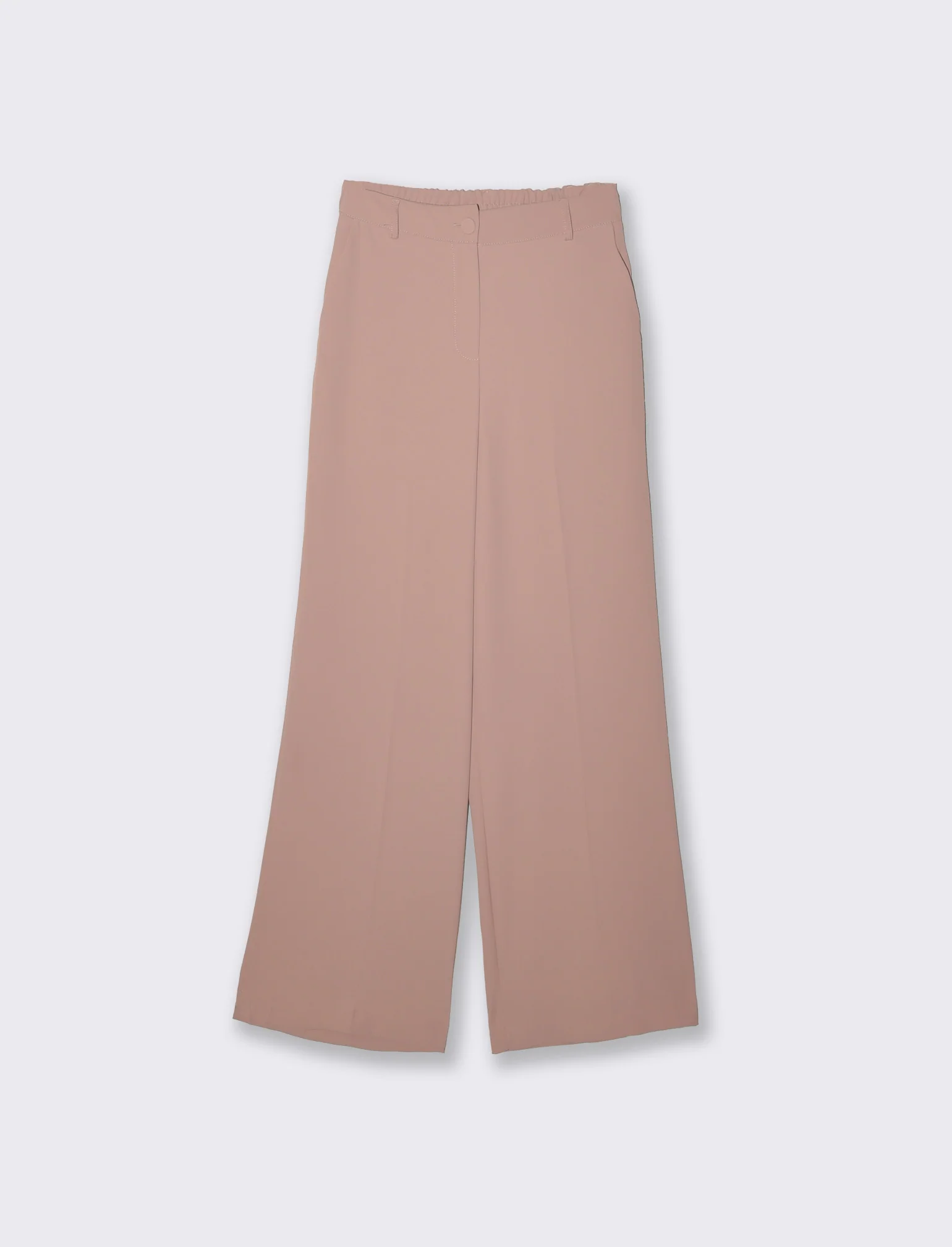 Pantalone palazzo in tessuto fluido - Rosa - Image 4