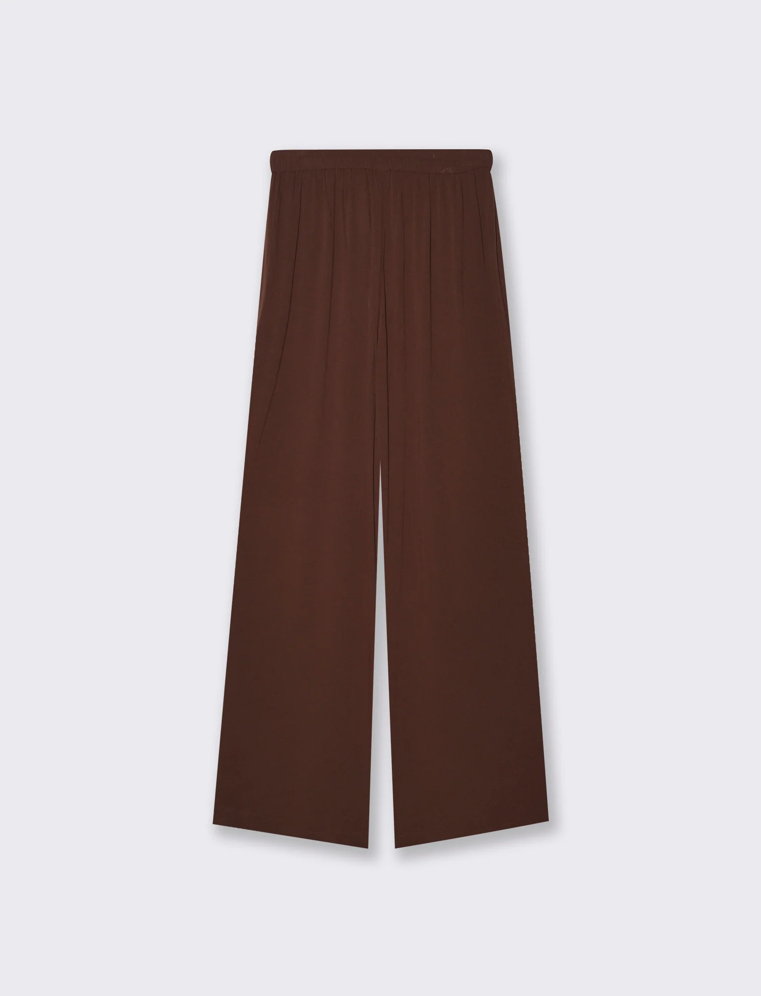PANTALONE PALAZZO - Marrone cioccolato