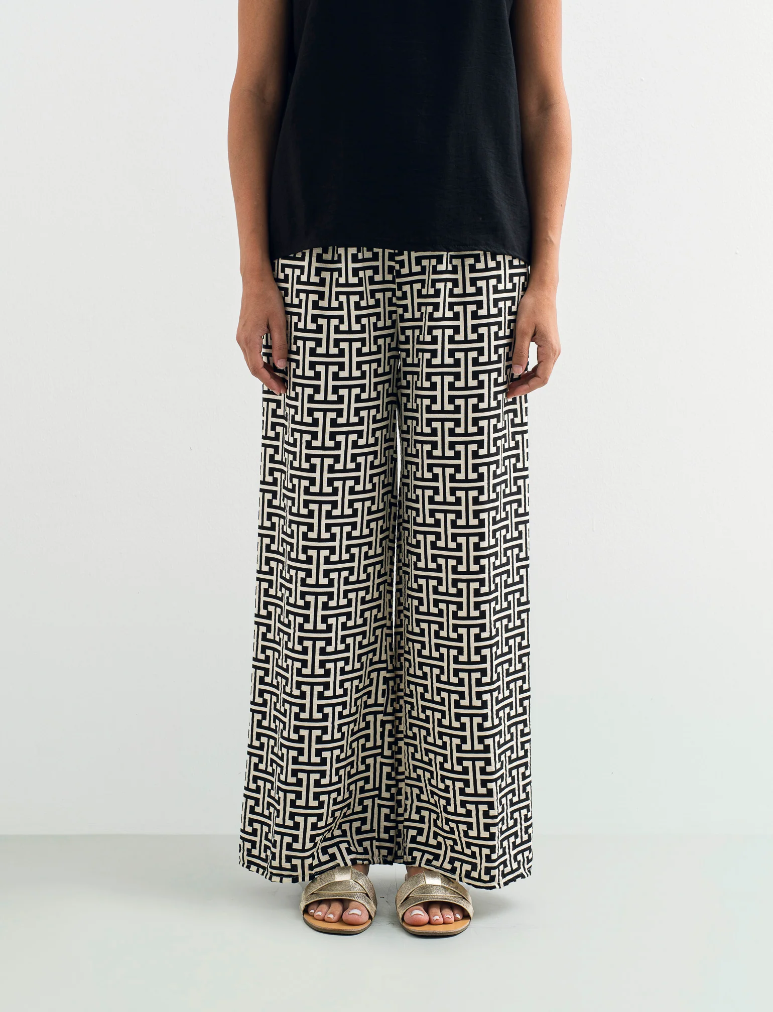 Pantalone palazzo stampato - Geometrie