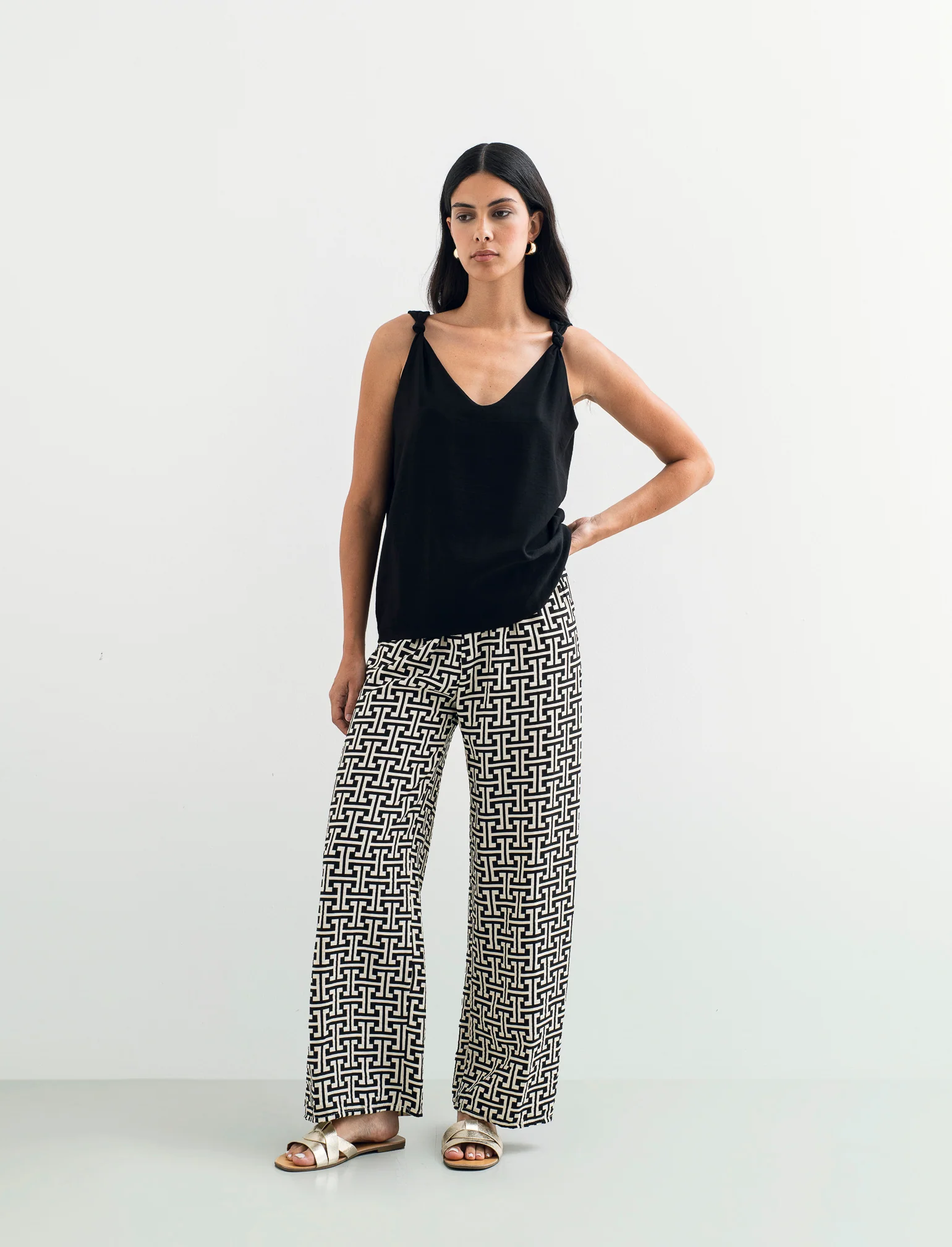 Pantalone palazzo stampato - Geometrie - Image 2