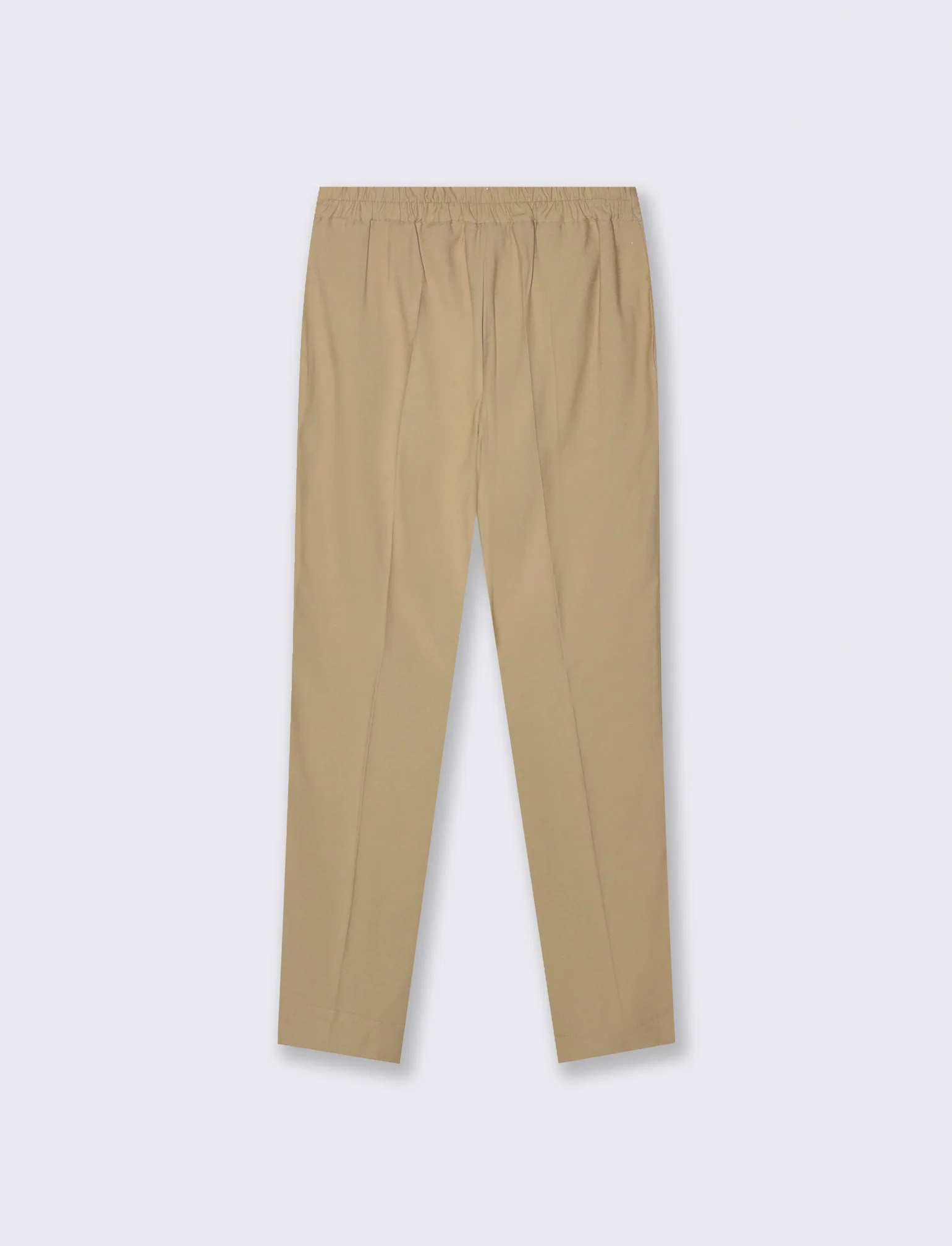 Pantalone regular con bottone gioiello - Cammello - Image 2