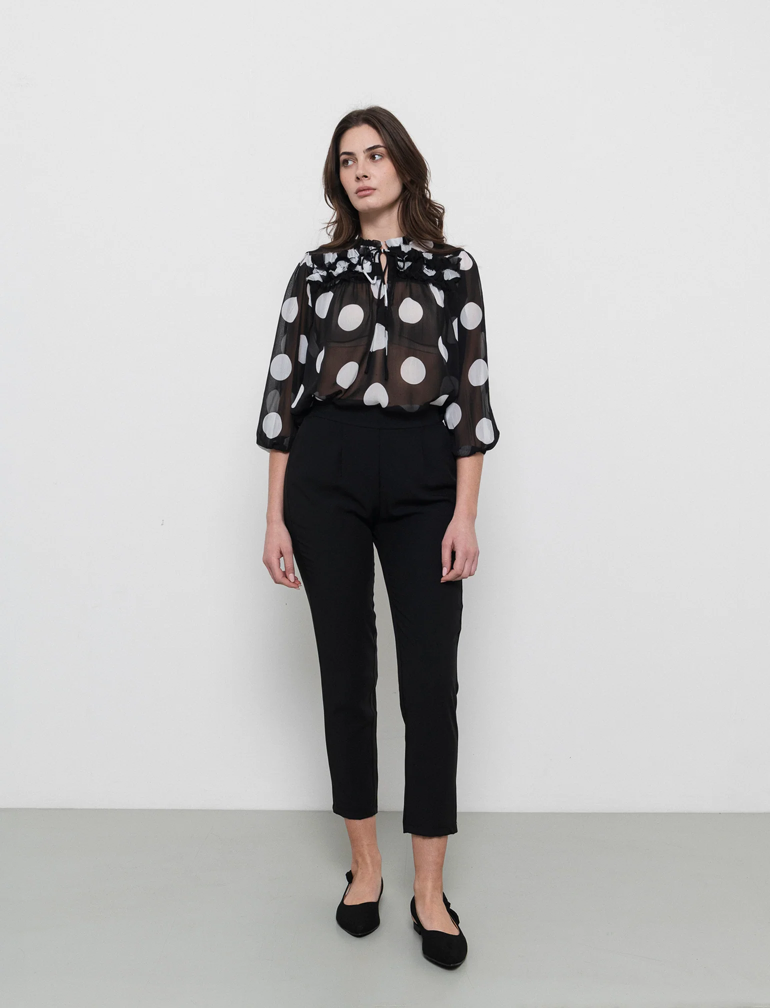 Pantalone regular fit da donna - Nero
