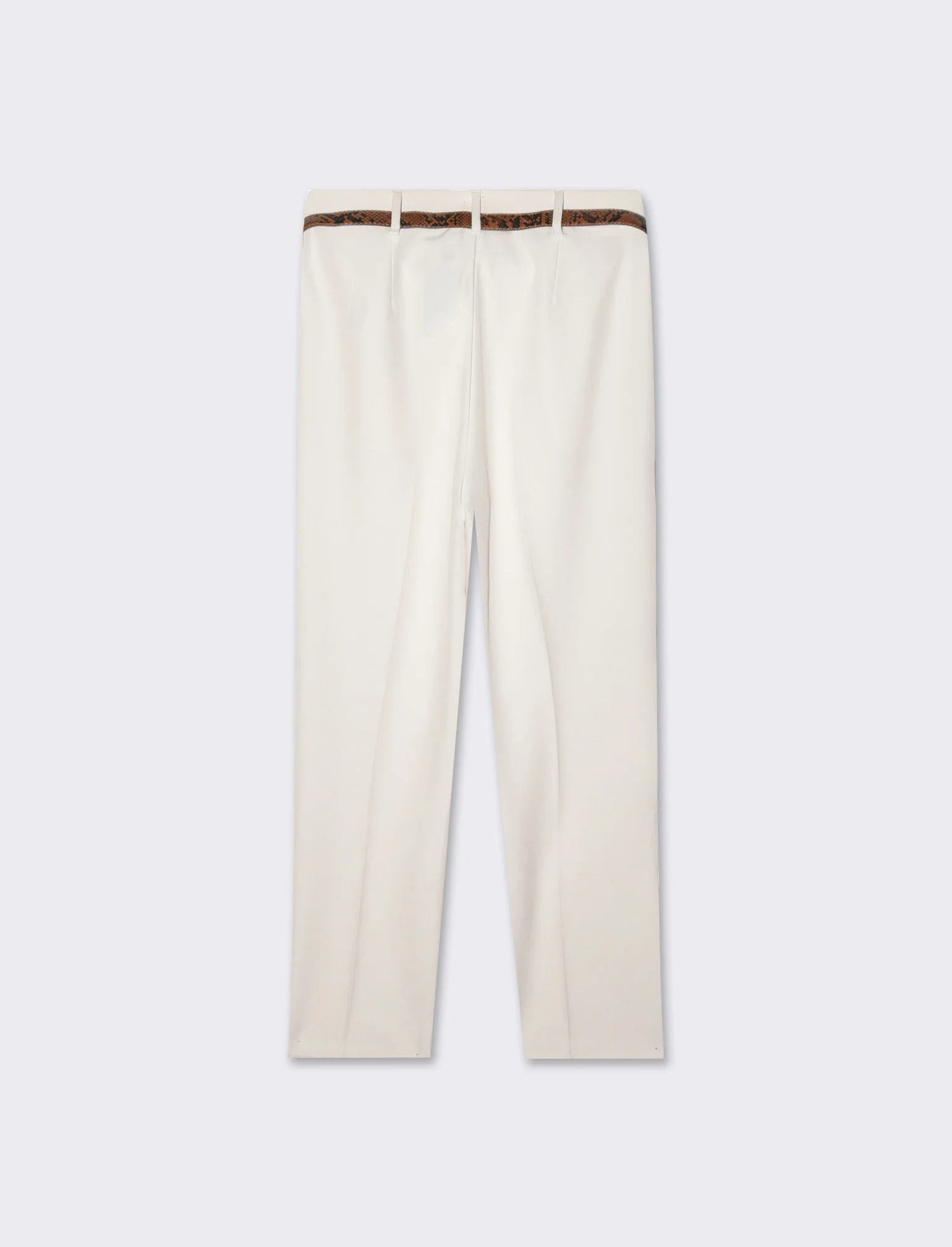 Pantalone skinny con cintura da donna - Bianco panna - Image 5