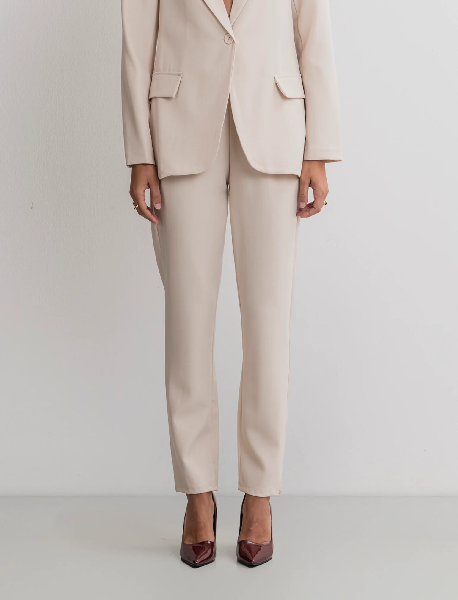 PANTALONE SLIM - Beige - Image 4