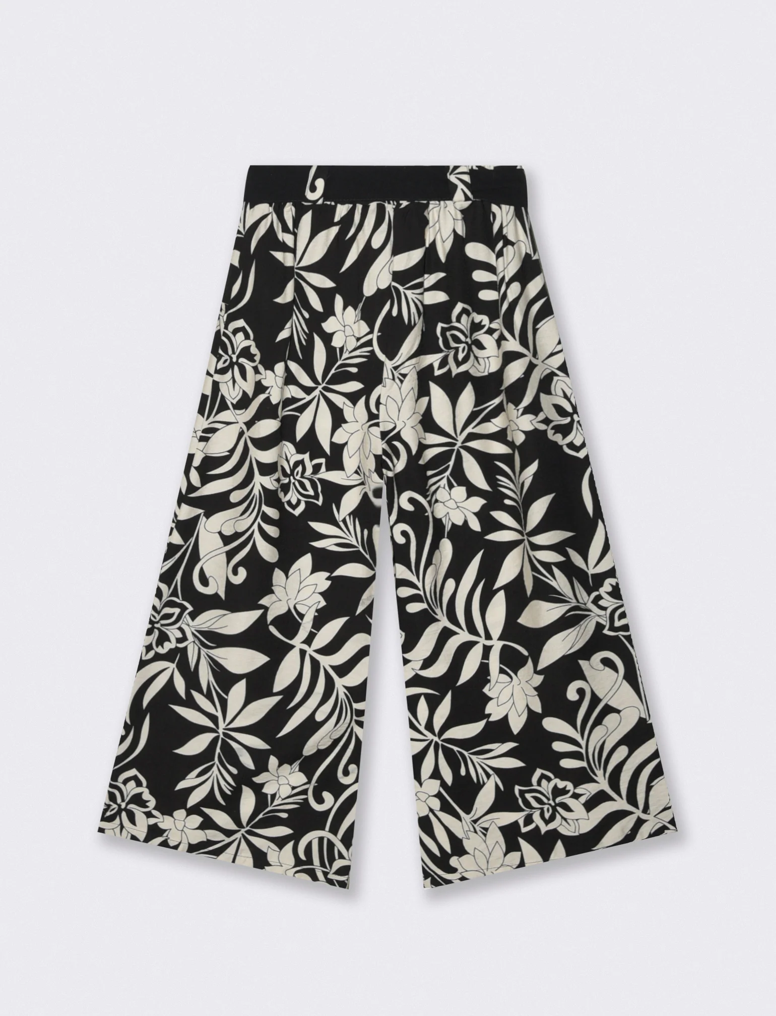 Pantalone stampato con cintura in tessuto - Fiorato - Image 4