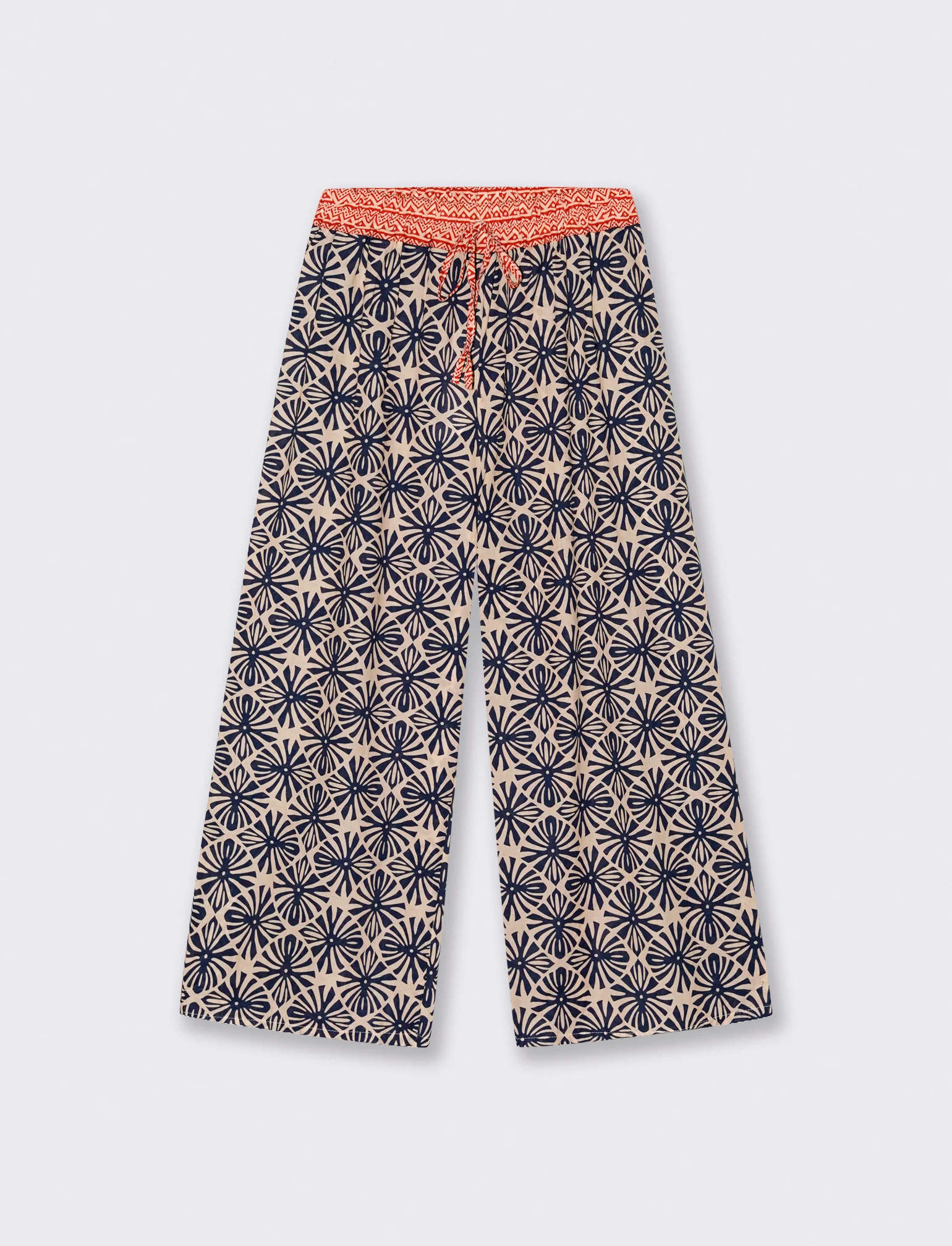 Pantalone stampato con elastico in vita - var 2