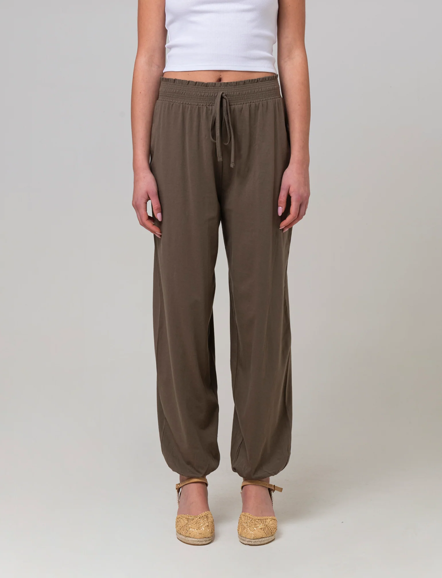 Pantalone stile odalisca da donna - Verde salvia