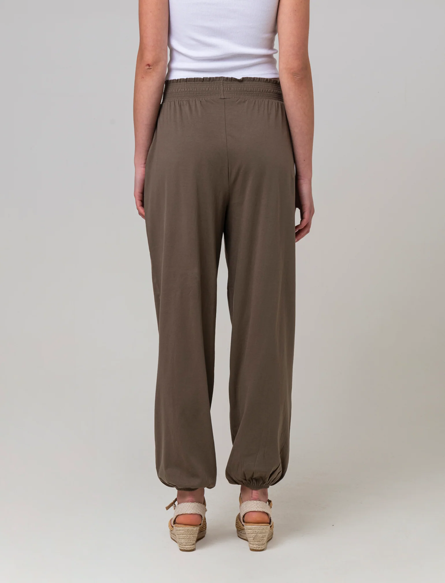 Pantalone stile odalisca da donna - Verde salvia - Image 2
