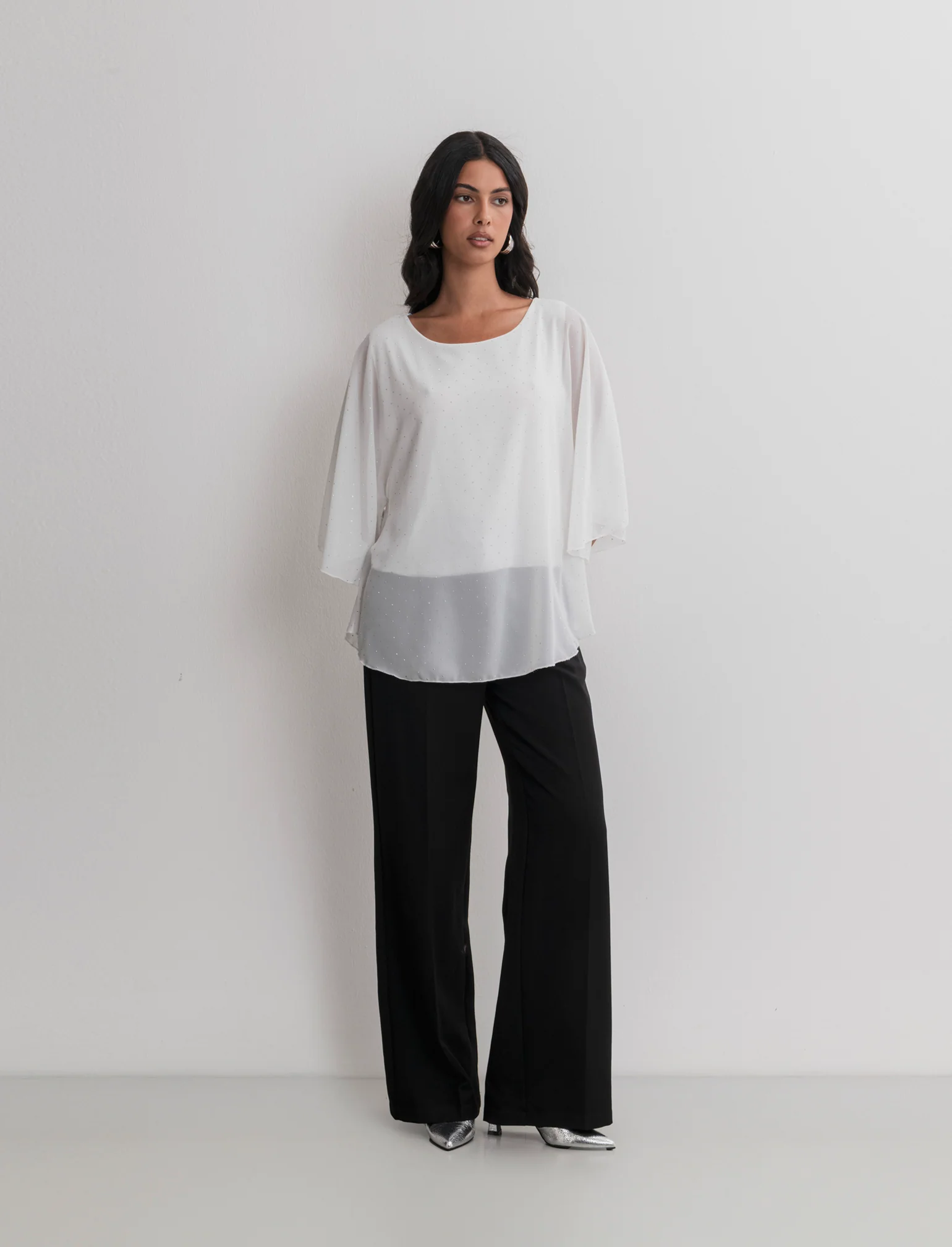 PANTALONE STRAIGHT VITA ALTA - Nero