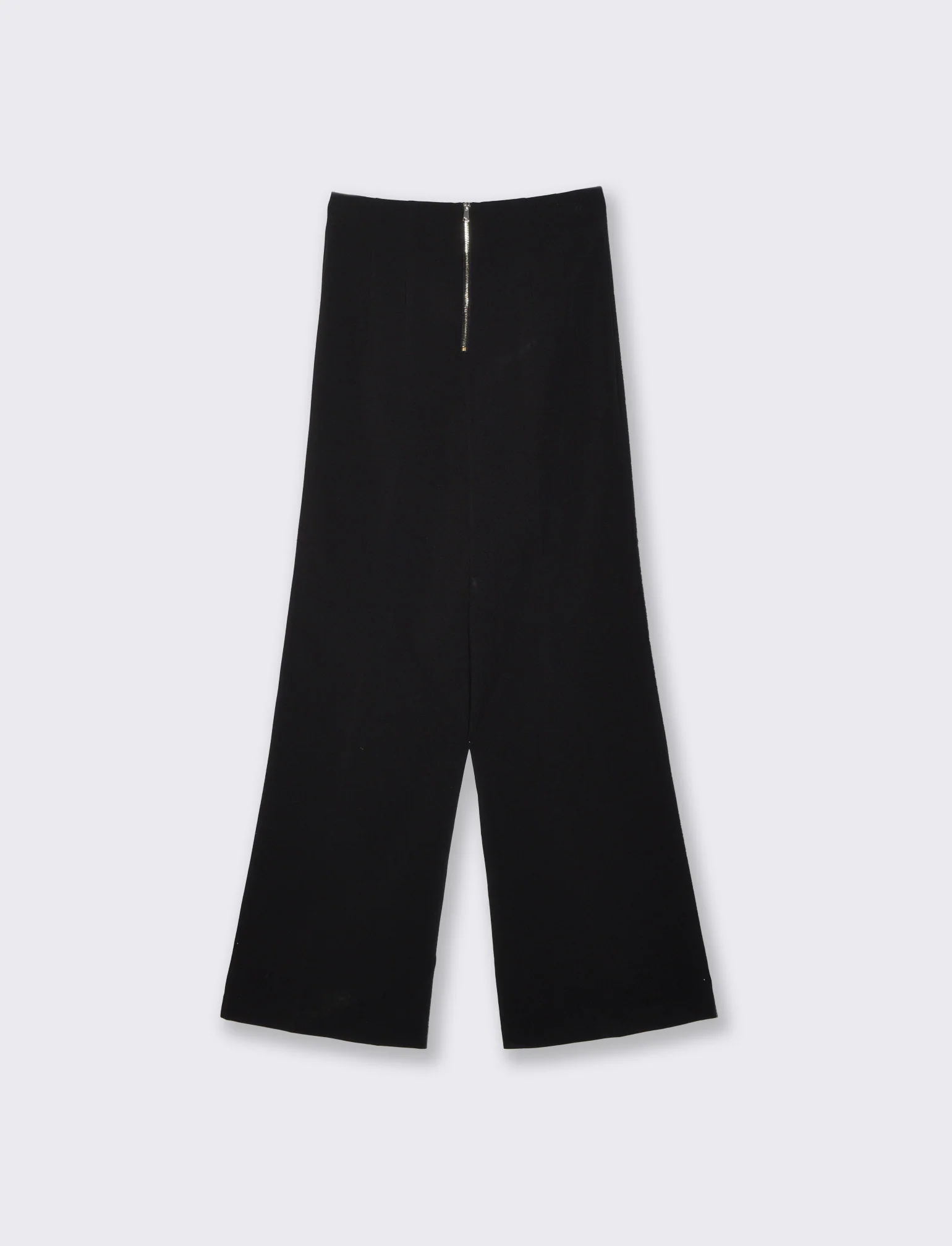 Pantalone Vita Super Alta con Gamba Larga - Nero - Image 2