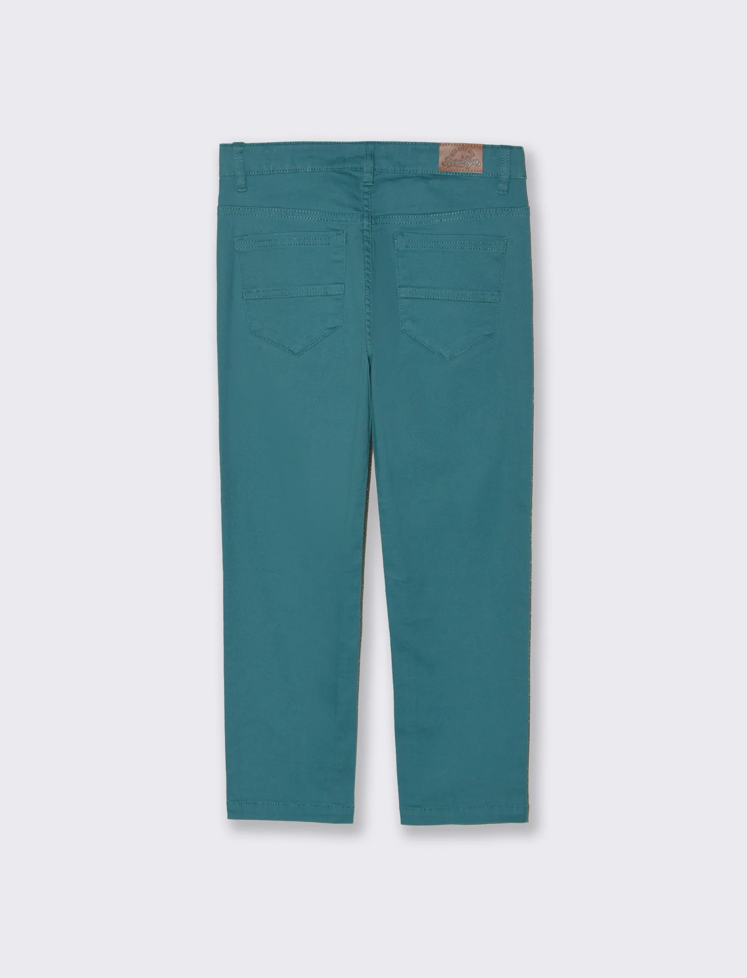 Pantaloni 5 tasche da bambino - Verde Ottanio - Image 2