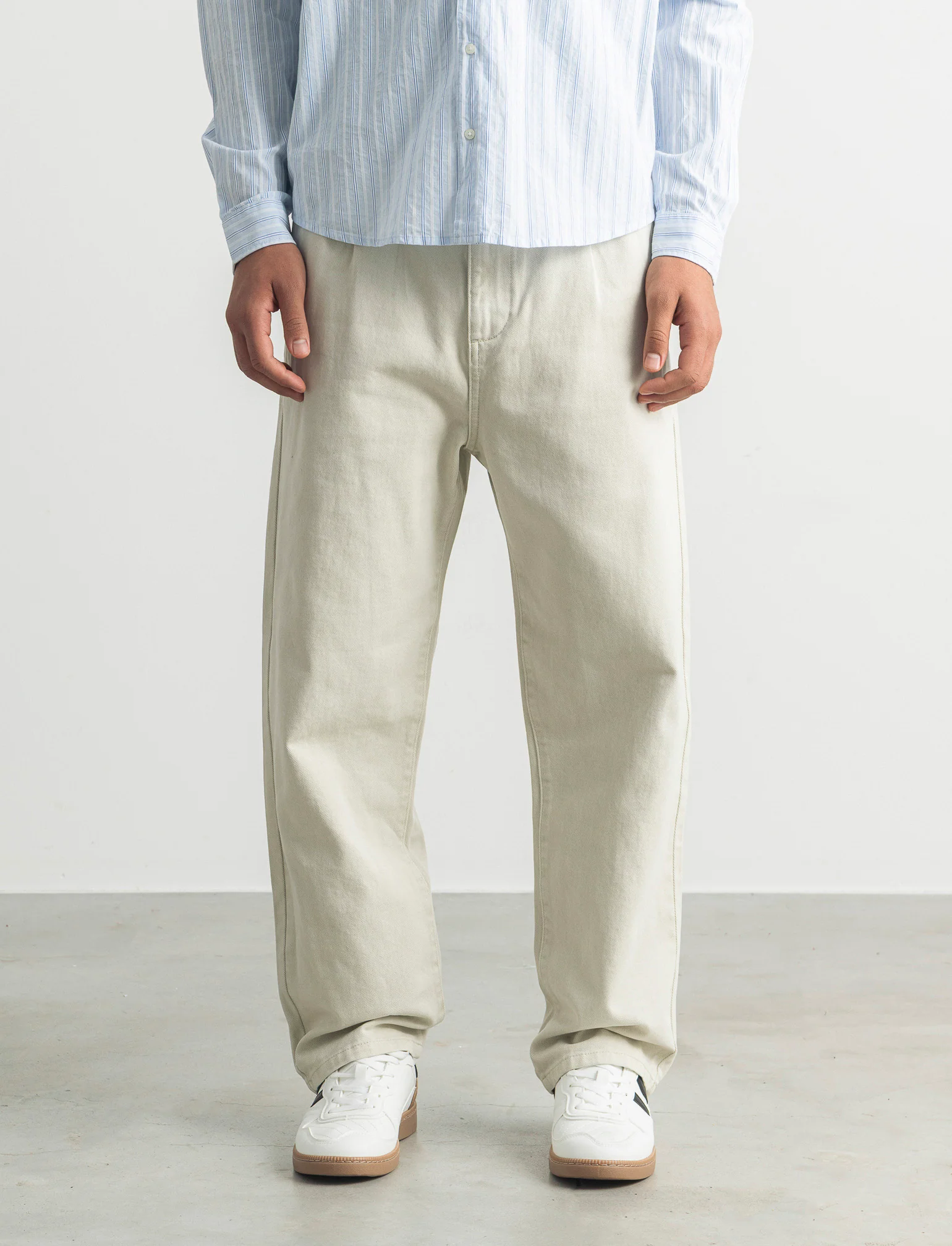 PANTALONI  5 TASCHE RELAXED  FIT - Grigio ghiaccio - Image 4