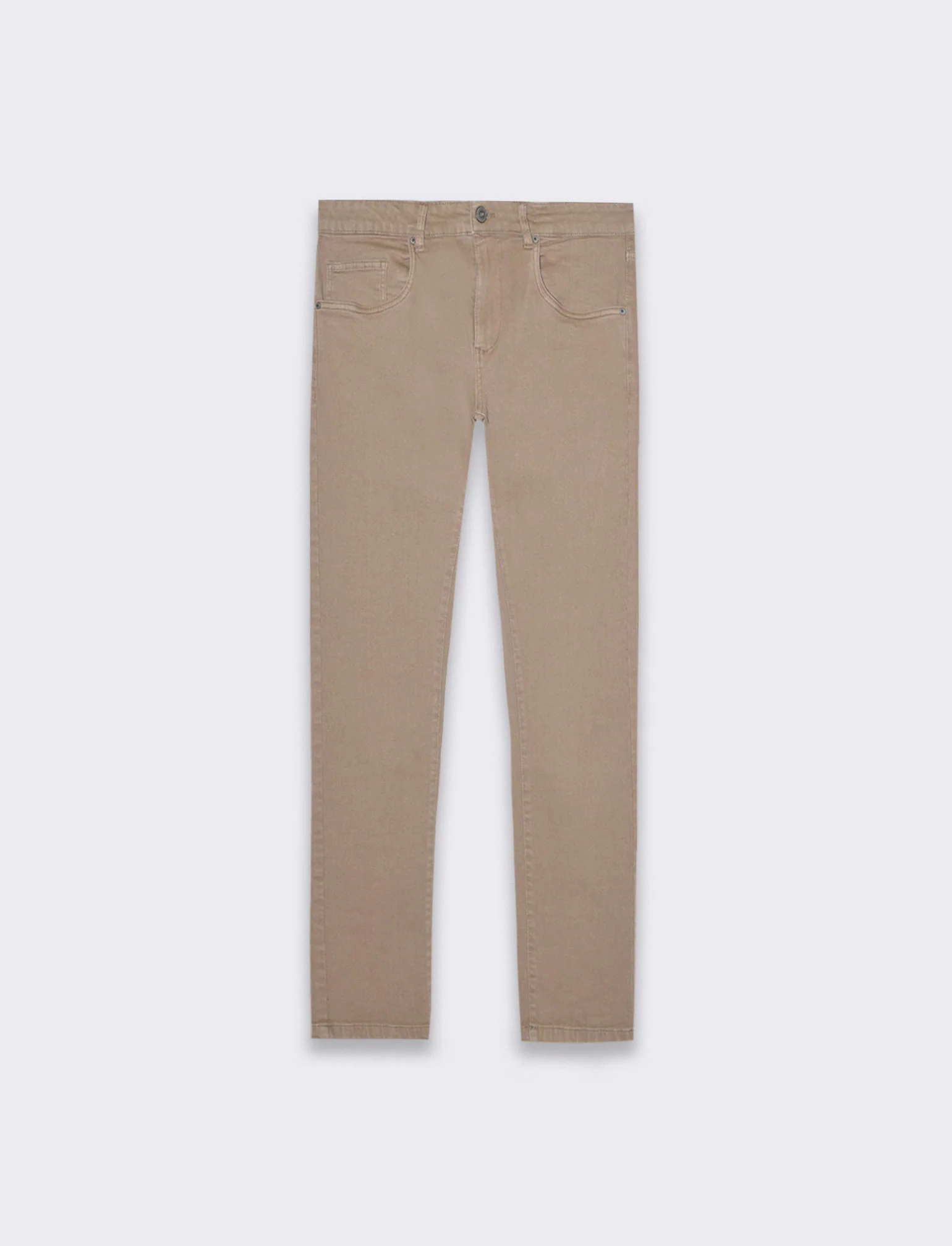 Pantaloni 5 tasche slim fit da uomo - Grigio tortora - Image 4