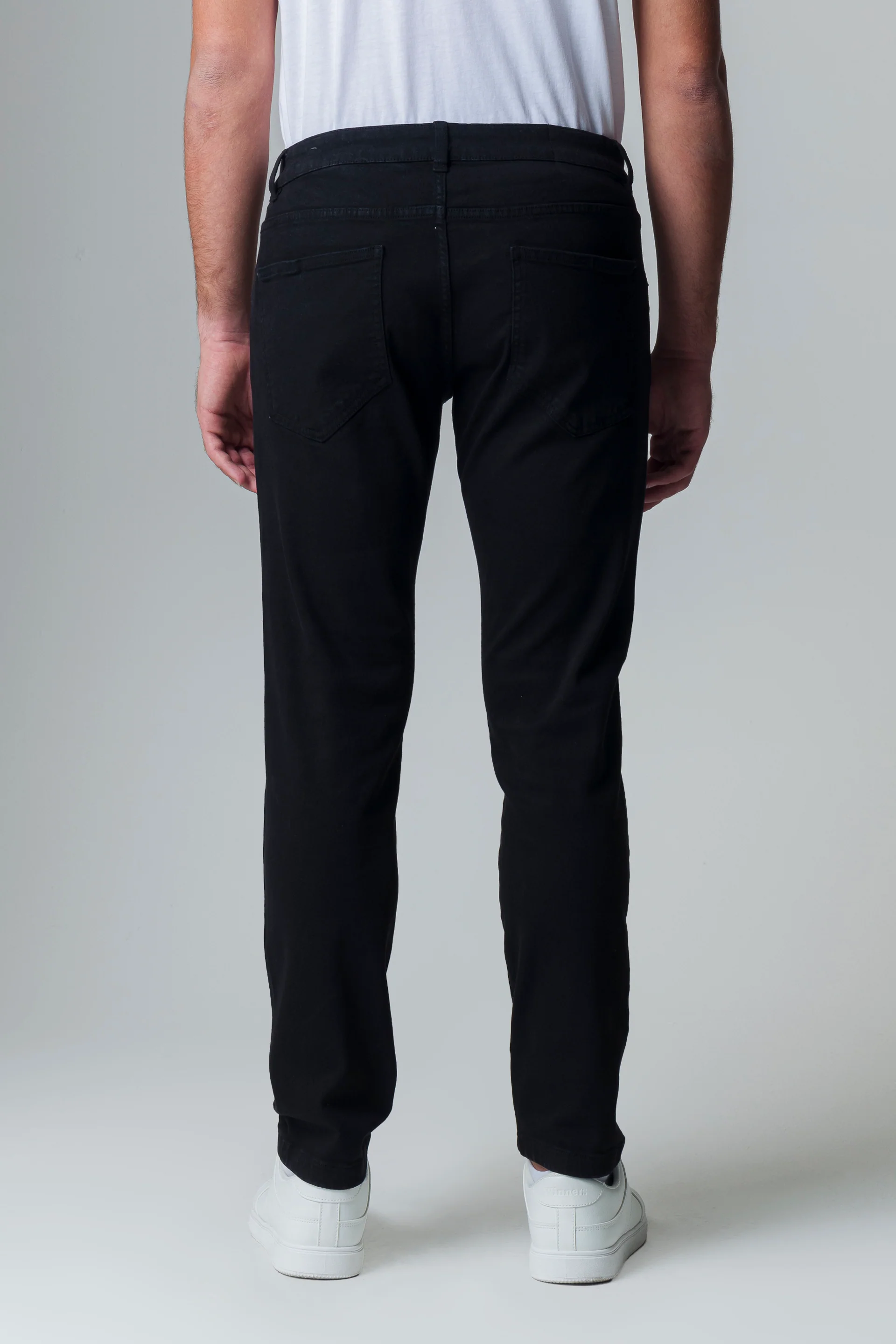Pantaloni 5 tasche slim fit da uomo - Nero - Image 2