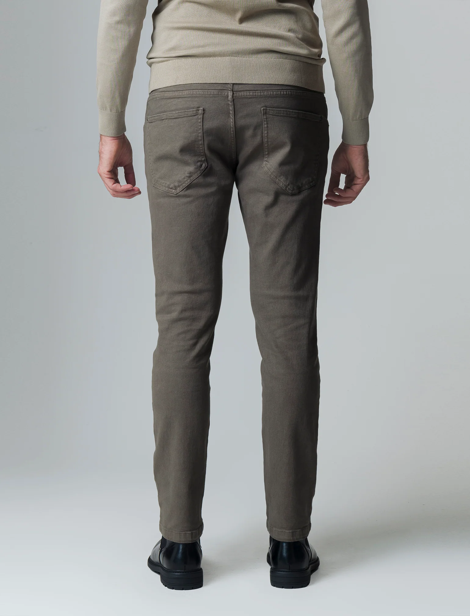 Pantaloni 5 tasche slim fit da uomo - Verde kaki - Image 2