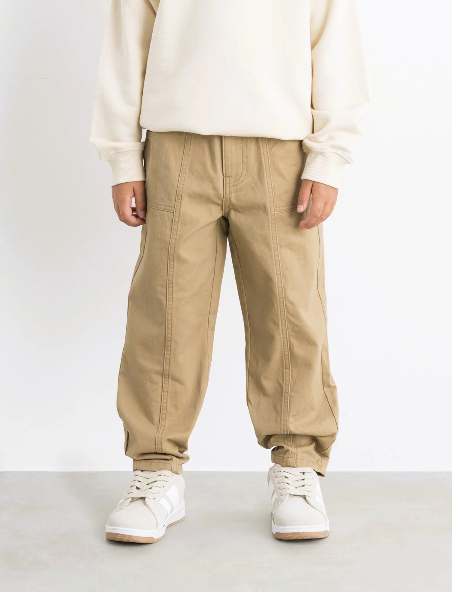 PANTALONI AMPI - Beige - Image 4
