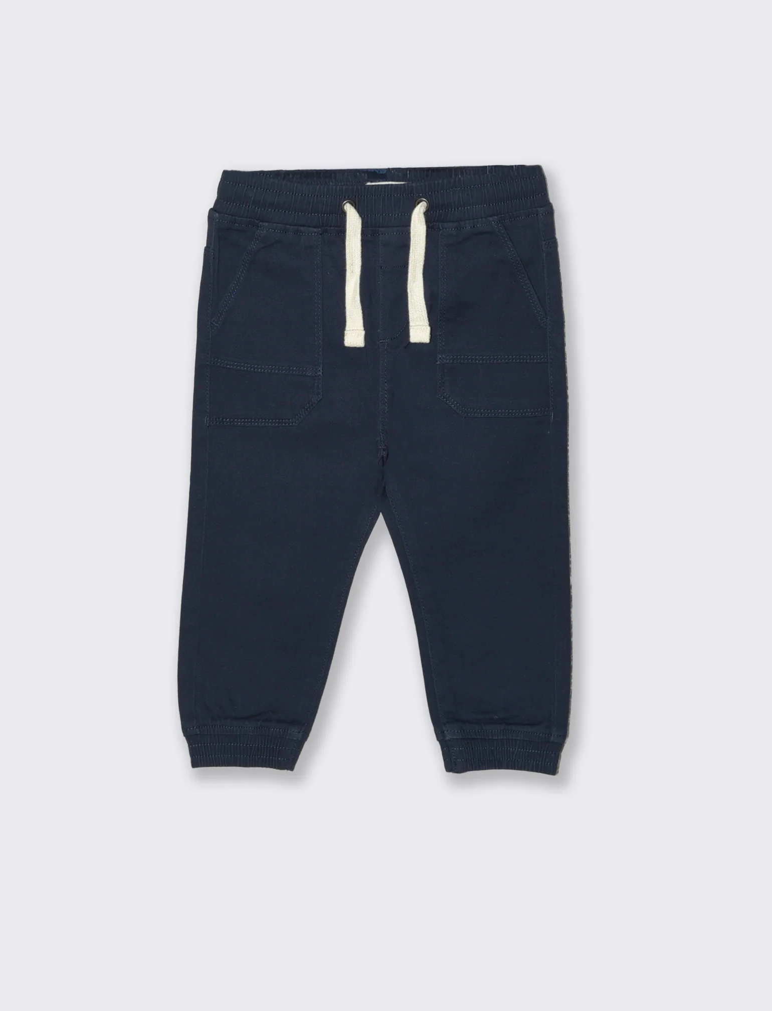 Pantaloni ampi con coulisse e elastico - Blu