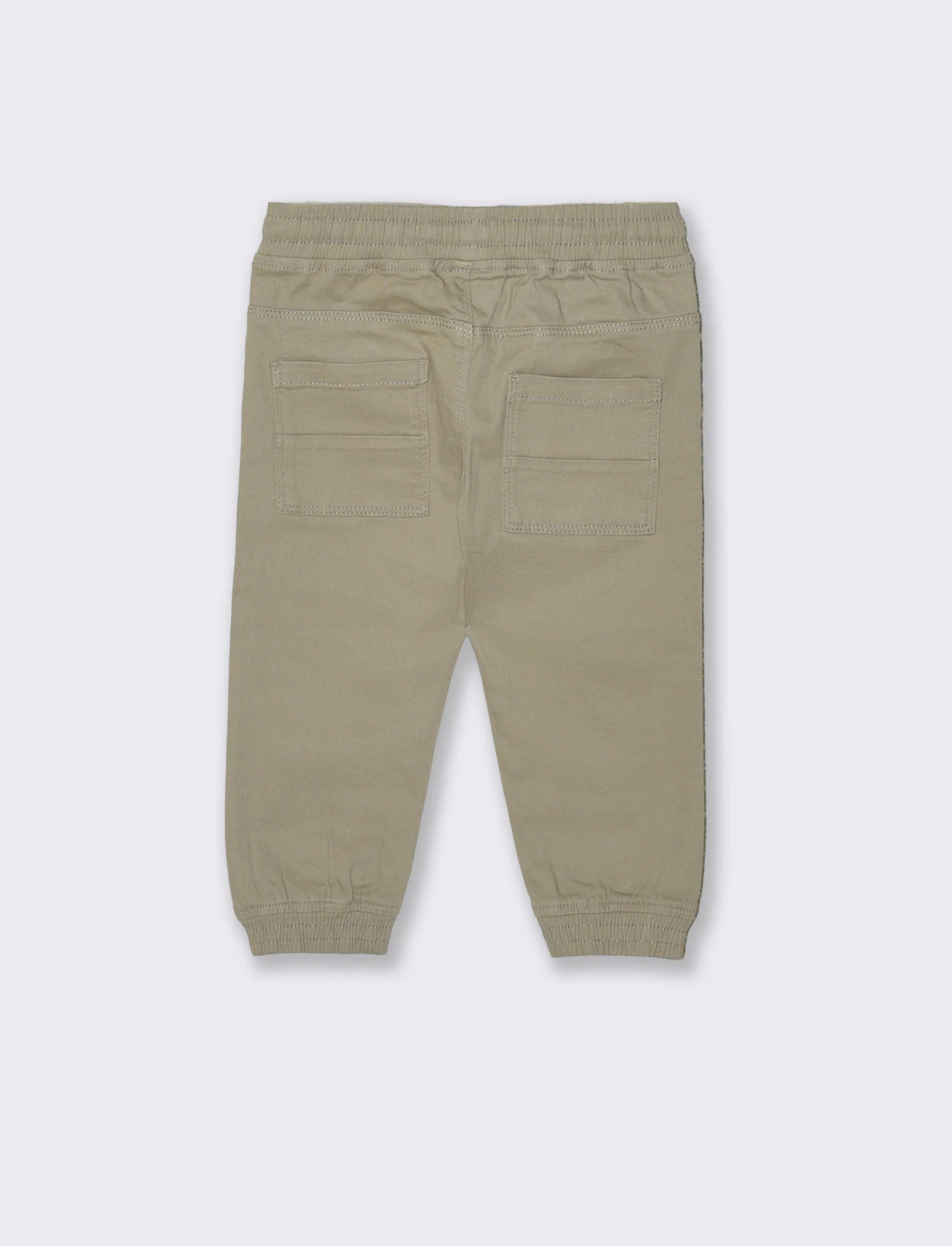 Pantaloni ampi con coulisse e elastico - Grigio mastice - Image 2