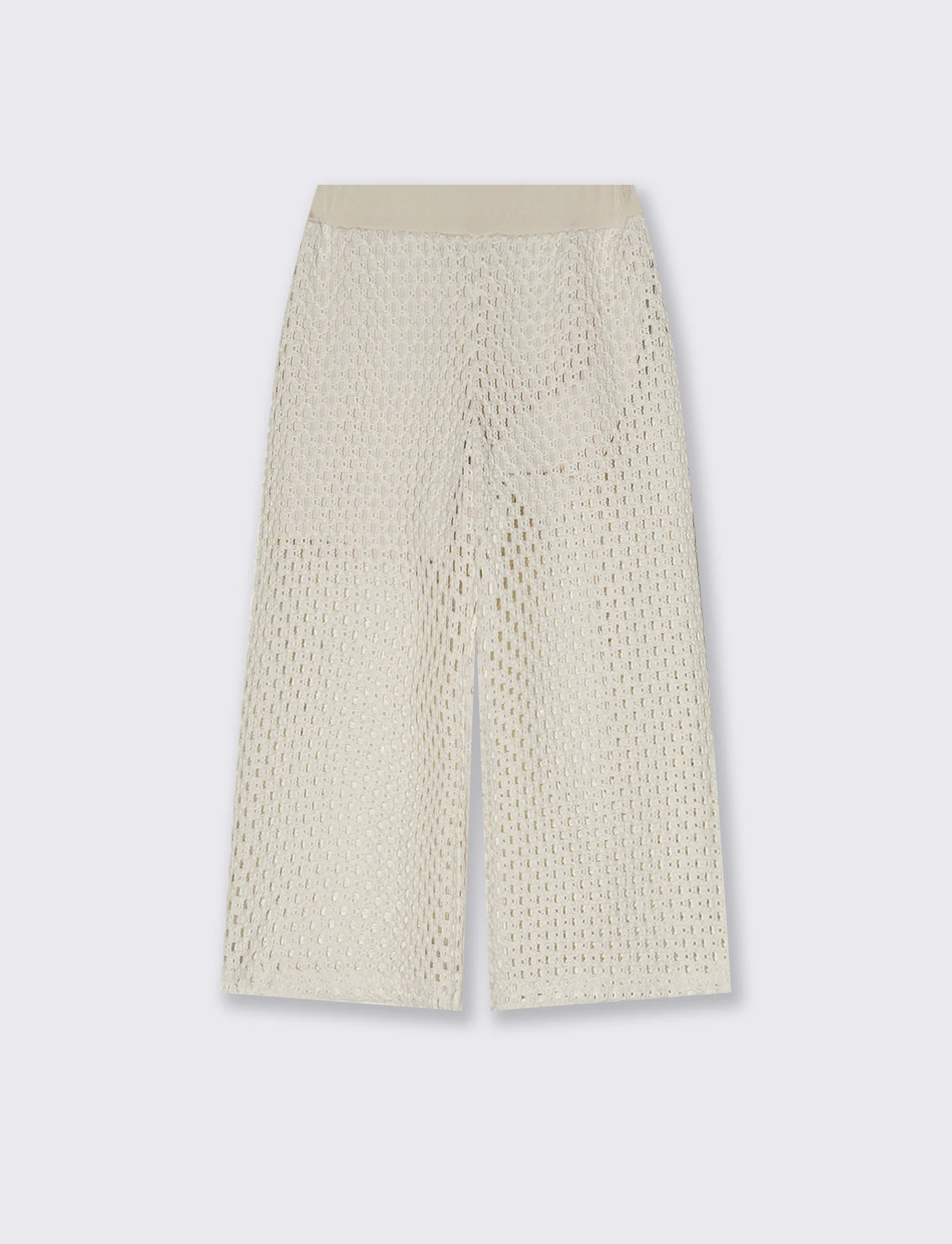 Pantaloni ampi in rete - Beige