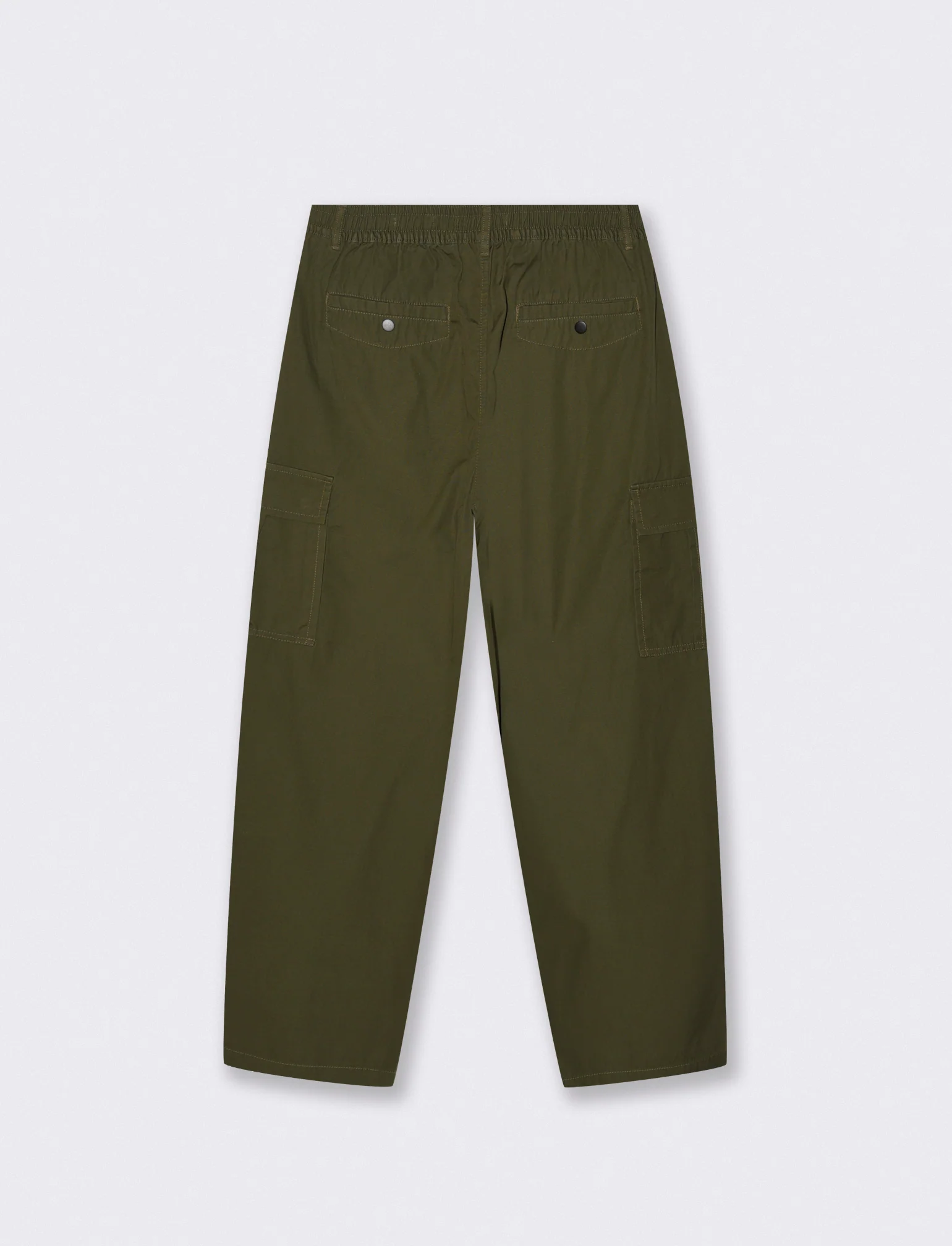 Pantaloni Baggy Cargo in Rip Stop Cotone - Verde militare - Image 2