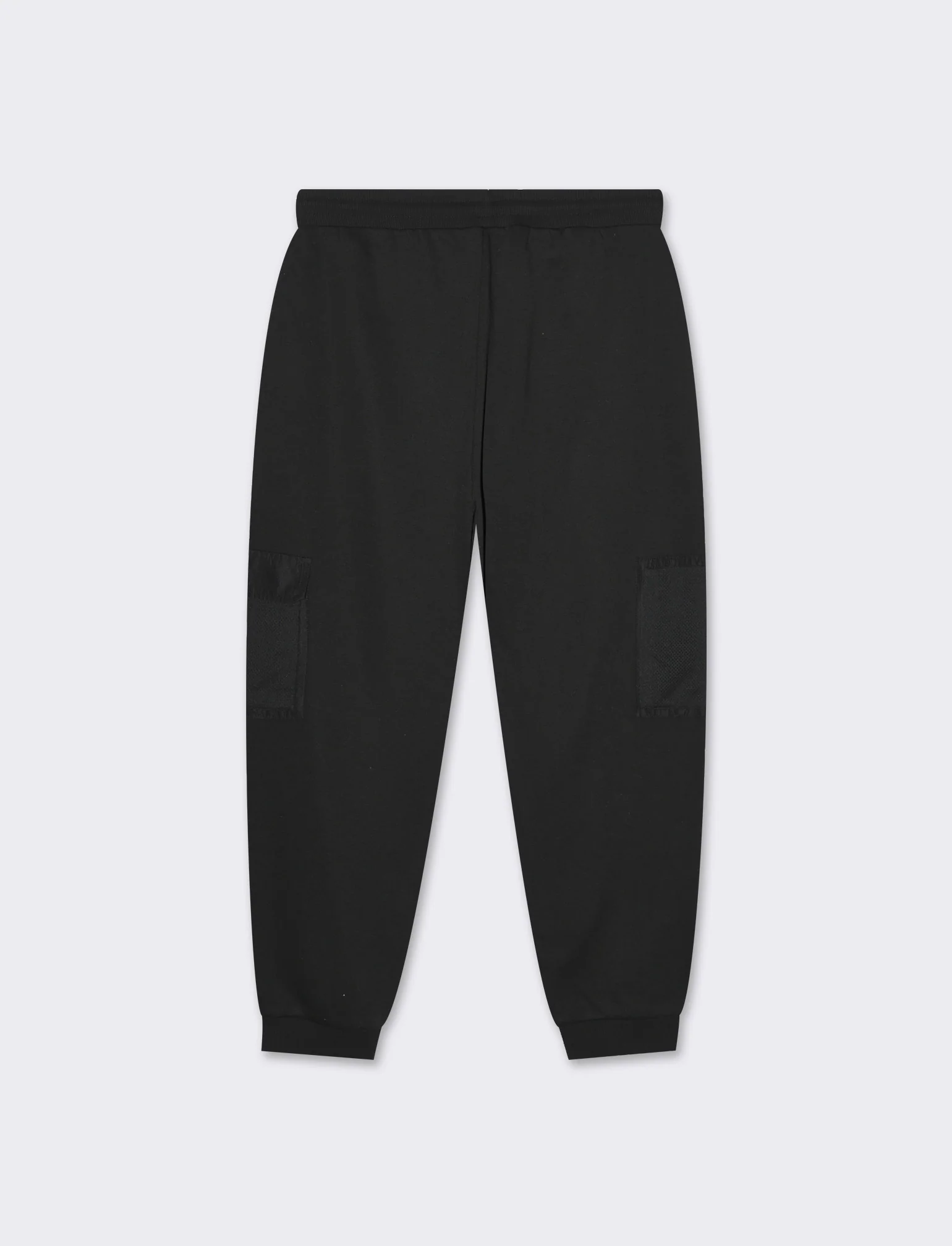 Pantaloni baggy fit in felpa con tasconi da uomo - Nero - Image 2