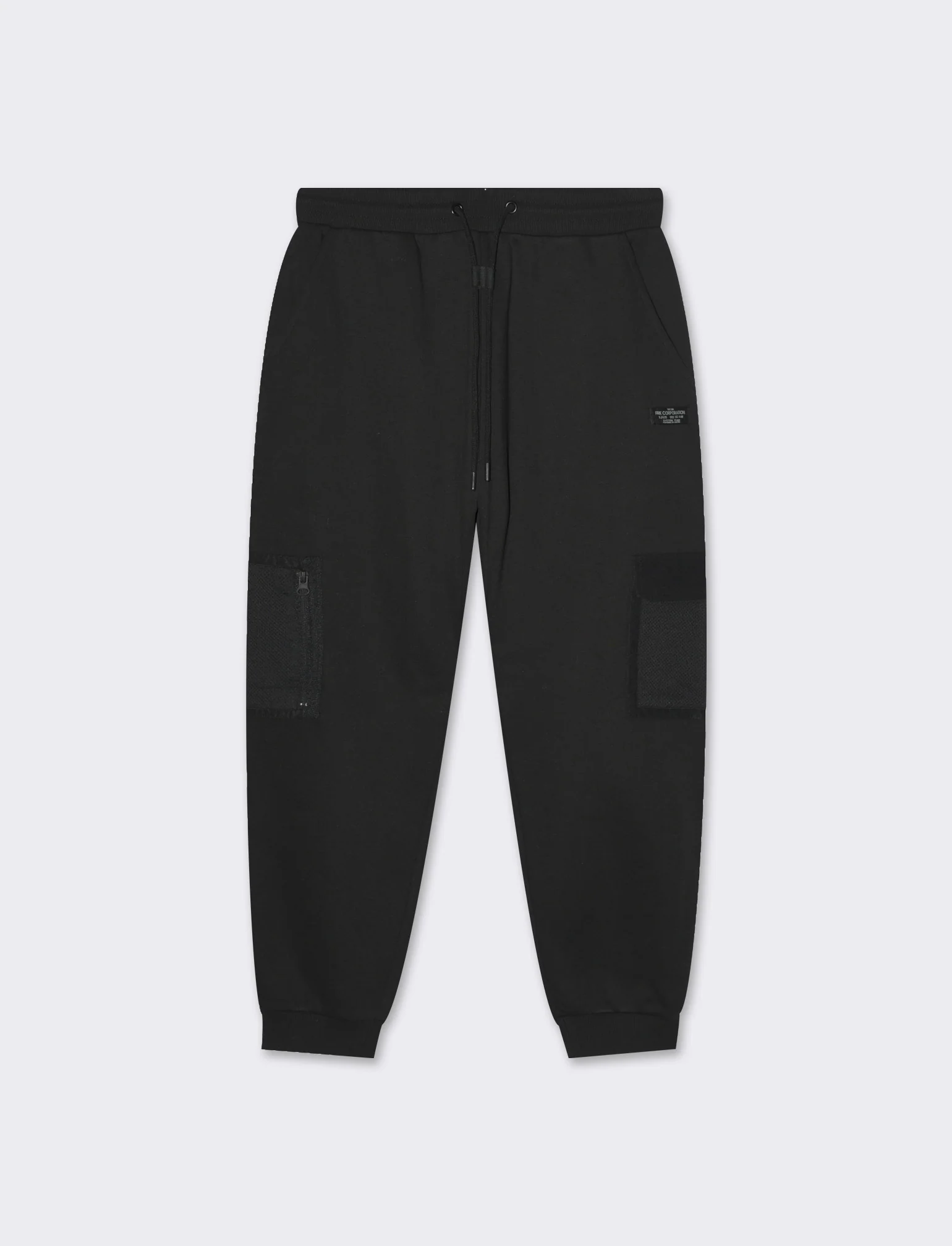 Pantaloni baggy fit in felpa con tasconi da uomo - Nero - Image 4
