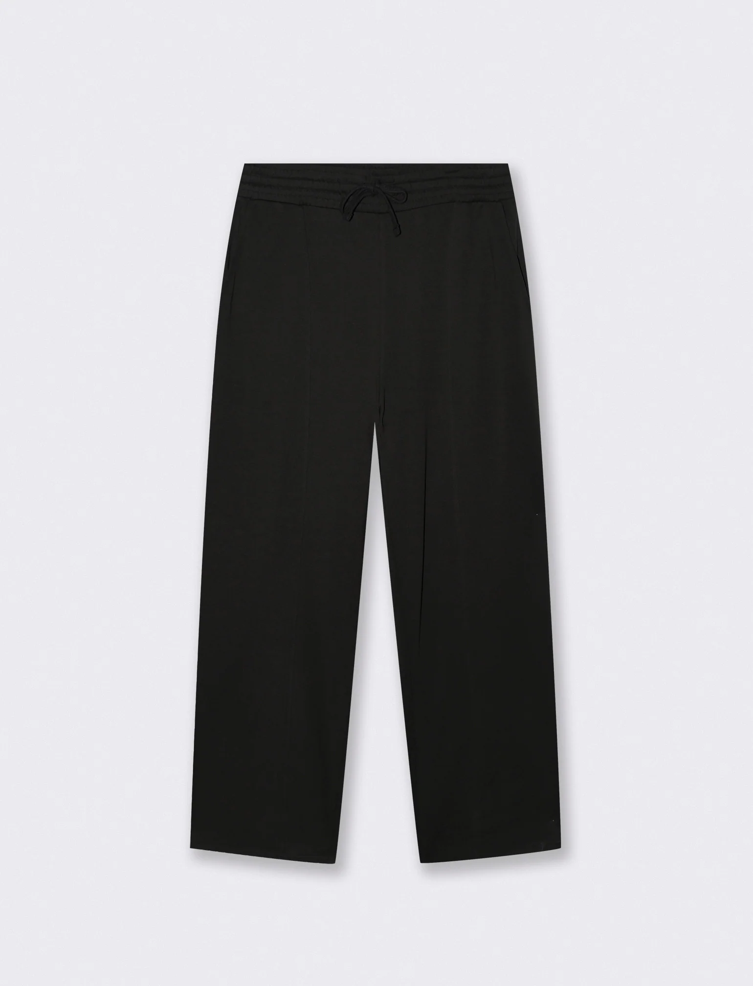 Pantaloni Baggy in Felpa con Vita Jogger - Nero