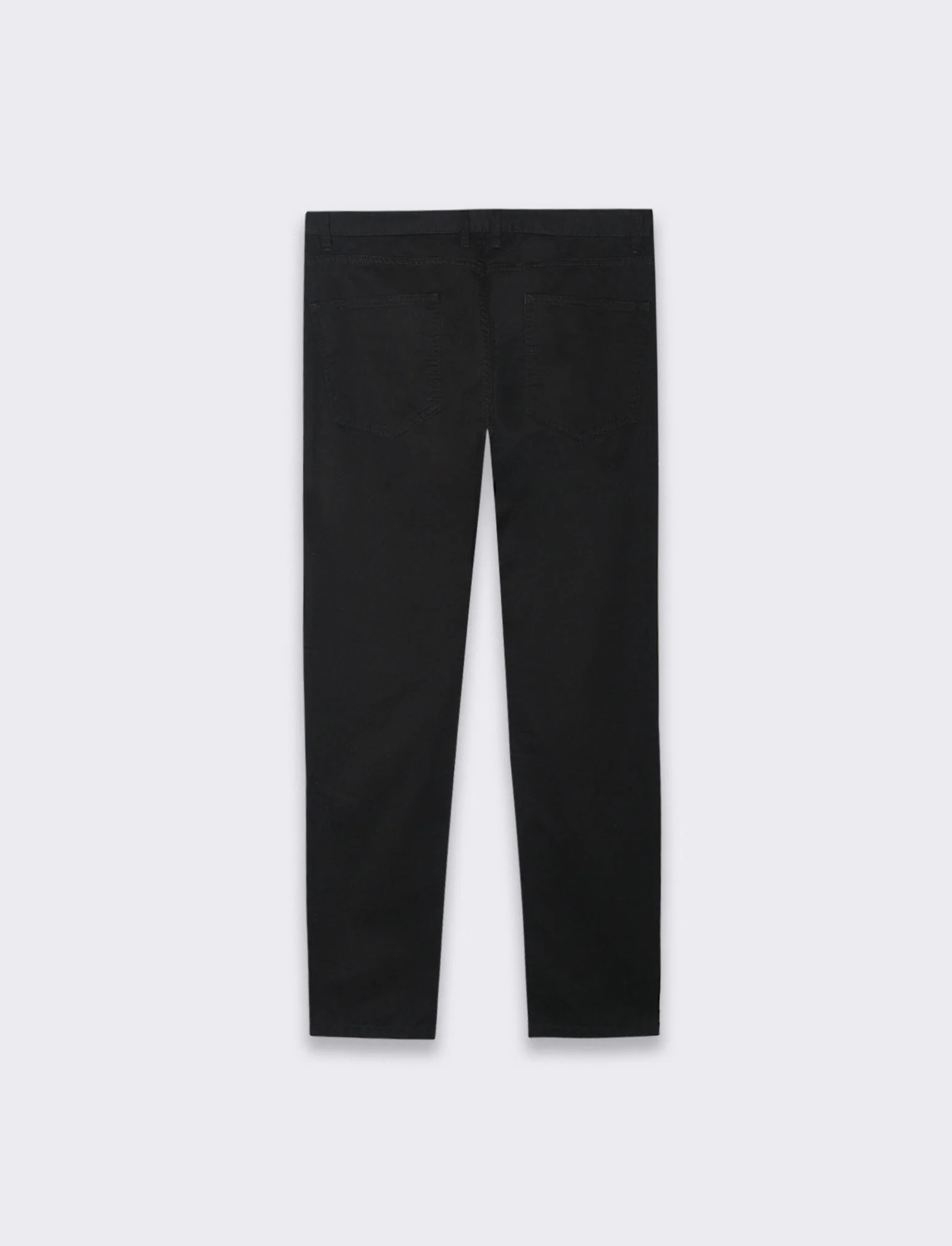 Pantaloni basic 5 tasche regular fit da uomo - Nero - Image 5