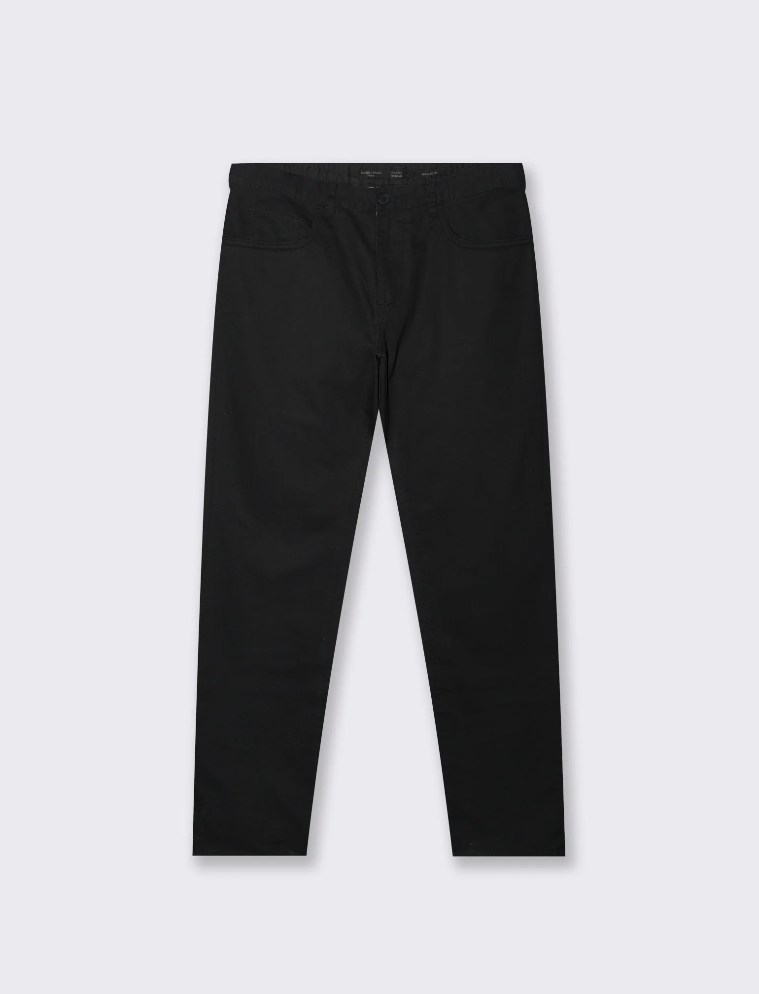 PANTALONI BASIC 5 TASCHE REGULAR FIT - Nero