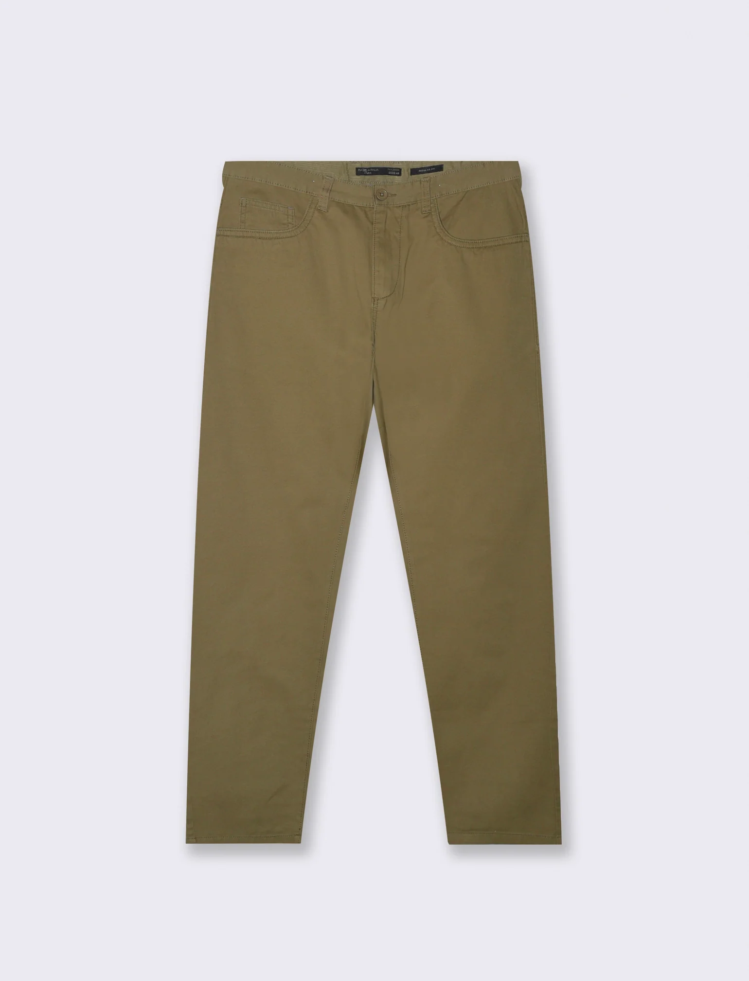 PANTALONI BASIC 5 TASCHE REGULAR FIT - Verde oliva - Image 3