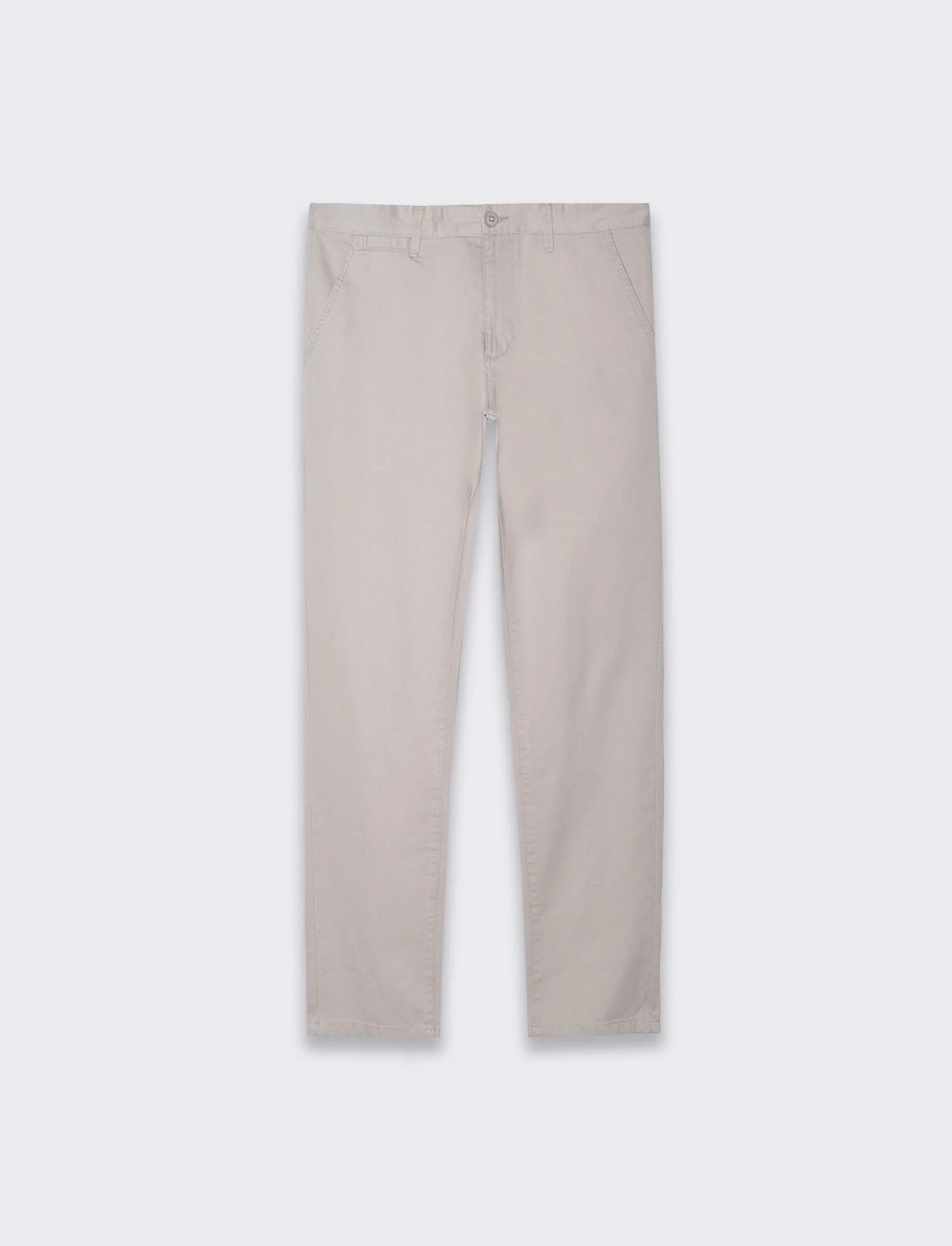Pantaloni basic chino regular fit da uomo - Beige - Image 4