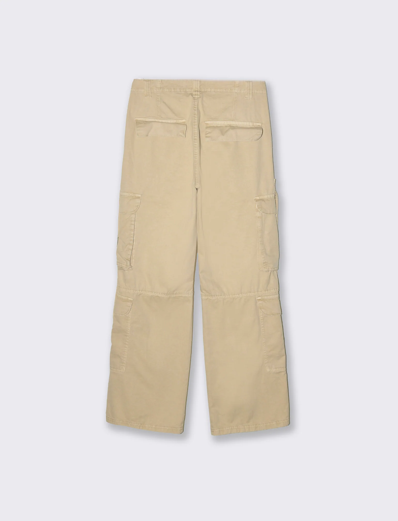 Pantaloni cargo con lacci da donna - Beige - Image 2